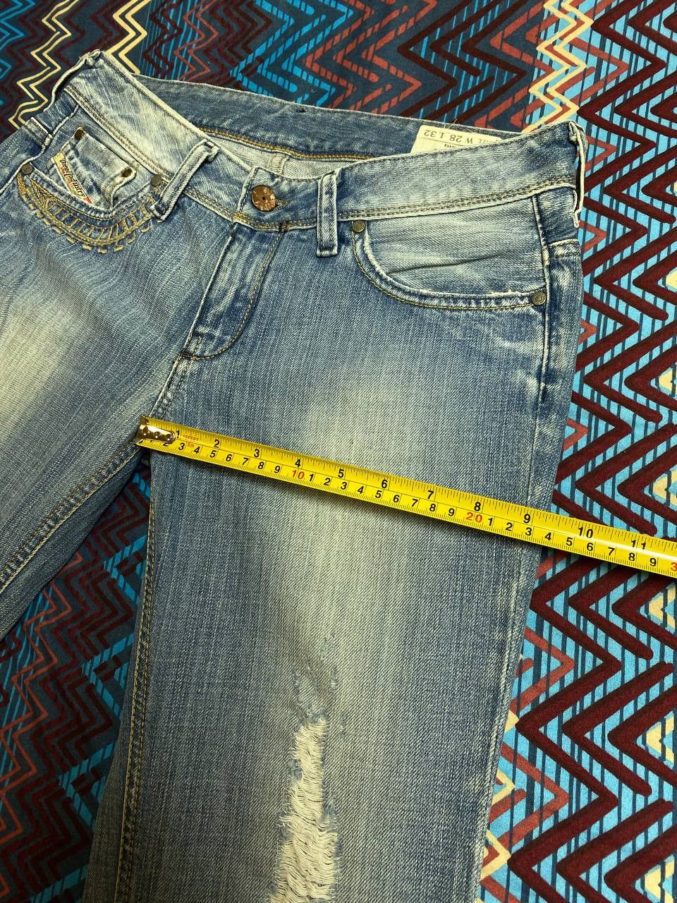 Diesel × Vintage Vintage Y2K Diesel jeans denim faded stretwear style size 28 Size 28" / US 6 / IT 42 - 9 Thumbnail