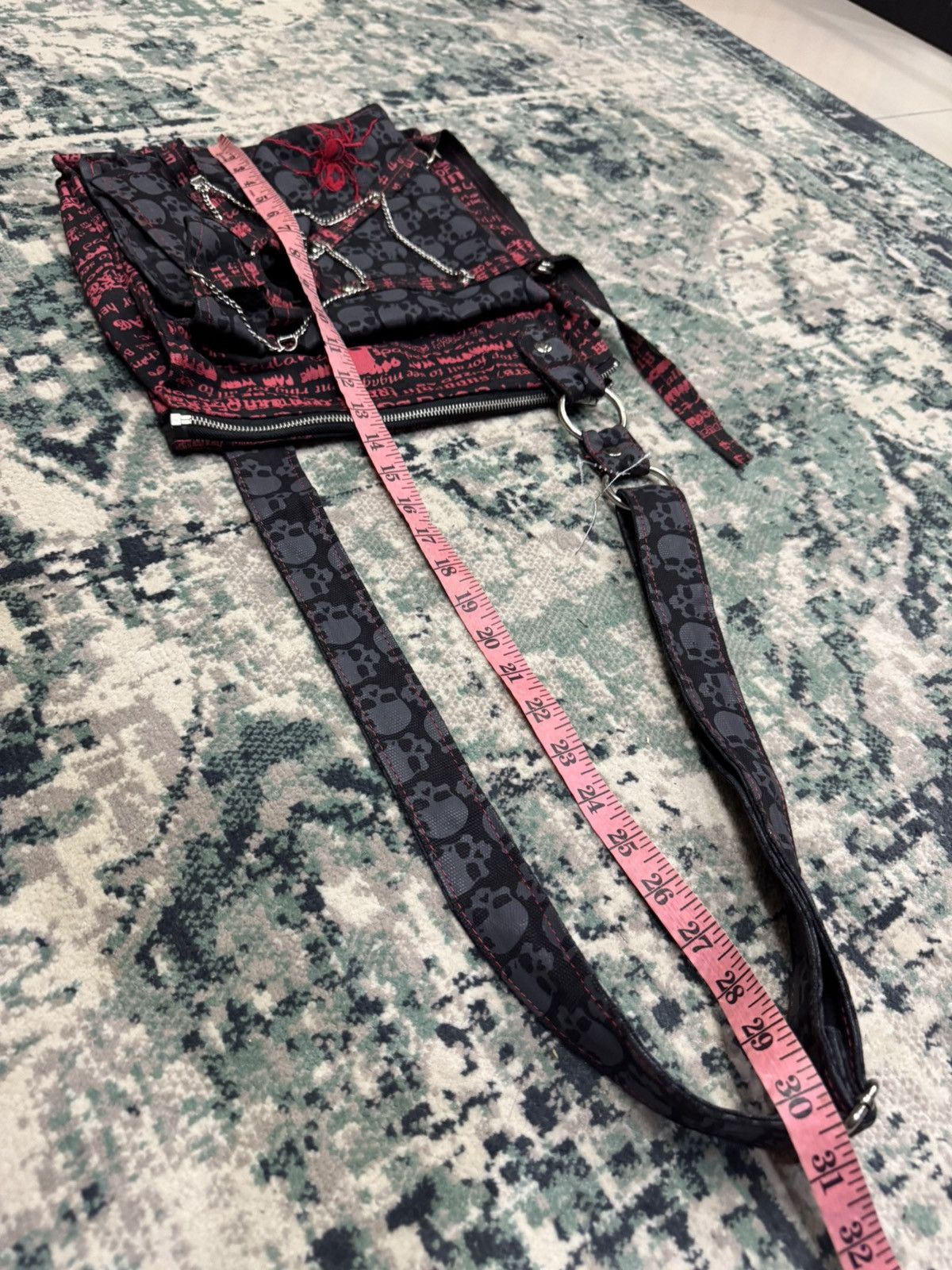 Japanese Brand BLOOD STORM CLUB BODY LINE SKULL OVERPRINT BAG Size ONE SIZE - 4 Thumbnail