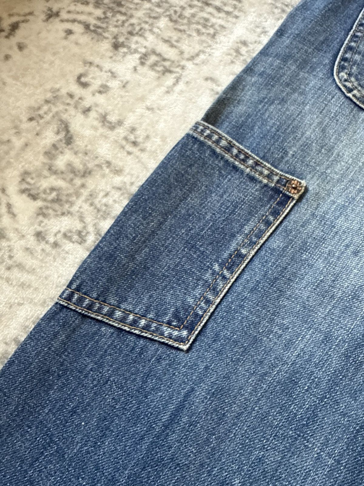 RRL Ralph Lauren Polo Ralph Lauren Double Knee Carpenters Denim Pants Size US 30 / EU 46 - 13 Thumbnail