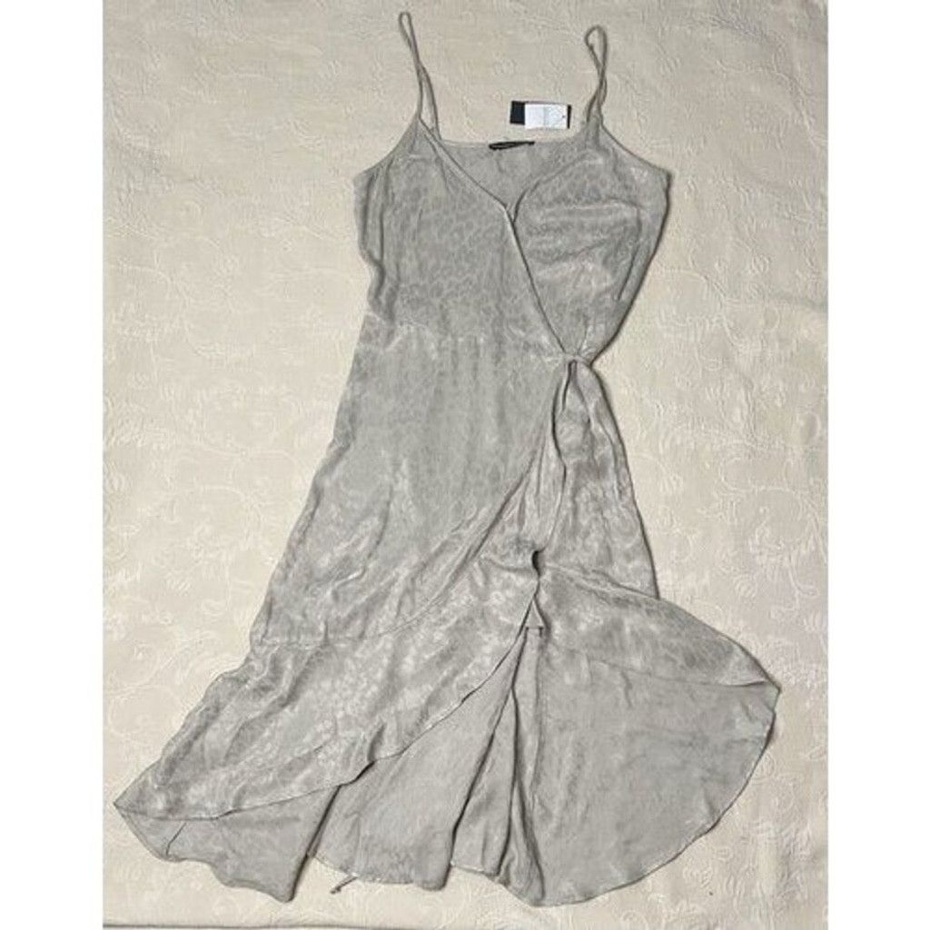 Abercrombie & Fitch NWT Abercrombie & Fitch Hi-Lo Ruffle Wrap Midi Dress Women L Size L / US 10 / IT 46 - 1 Thumbnail