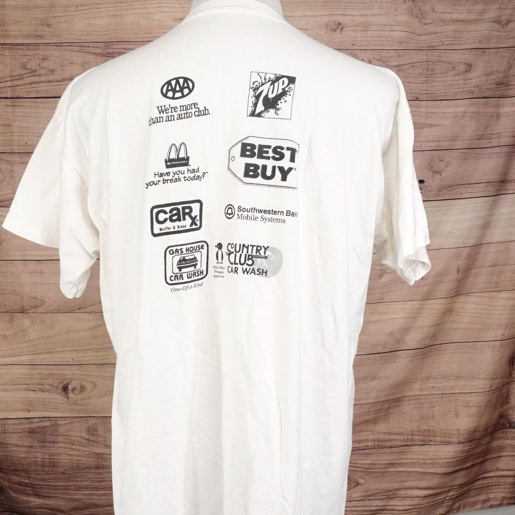 Hanes VINTAGE KSHE 95 Radio Blood Drive T-Shirt XL White Graphic Print Rock Music Mens Size US XL / EU 56 / 4 - 5 Thumbnail