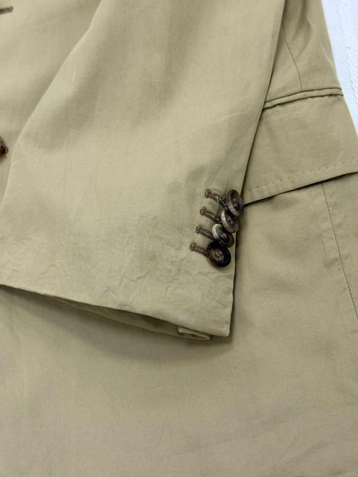 Caruso Raffaele Caruso Cotton Olive Khaki 2 Piece Suit Size EUR 48 Size 38R - 7 Thumbnail