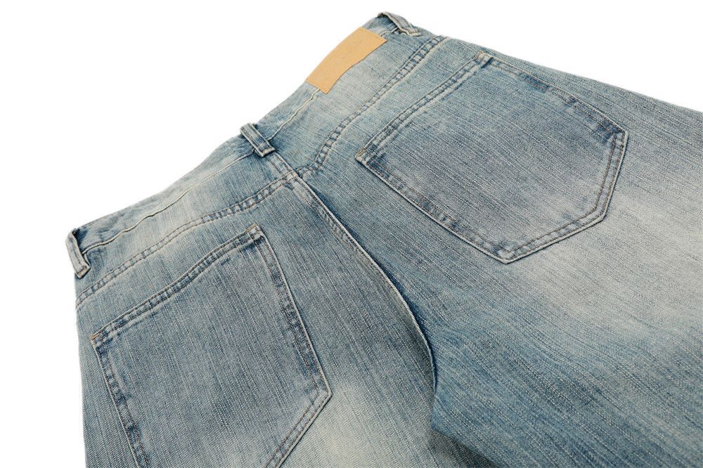 Japanese Brand × Jean American high street distressed washed scimitar jeans Size US 32 / EU 48 - 5 Thumbnail
