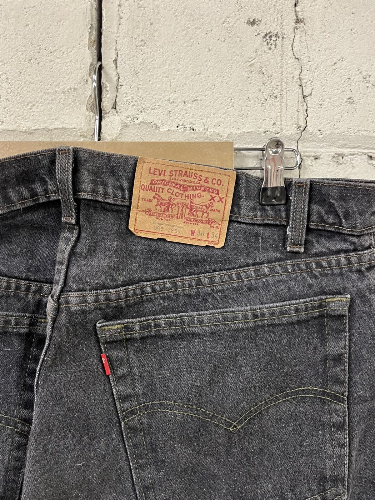 Levi's Levi’s 505 vintage black denim, rare streetwear hype Size US 36 / EU 52 - 7 Thumbnail