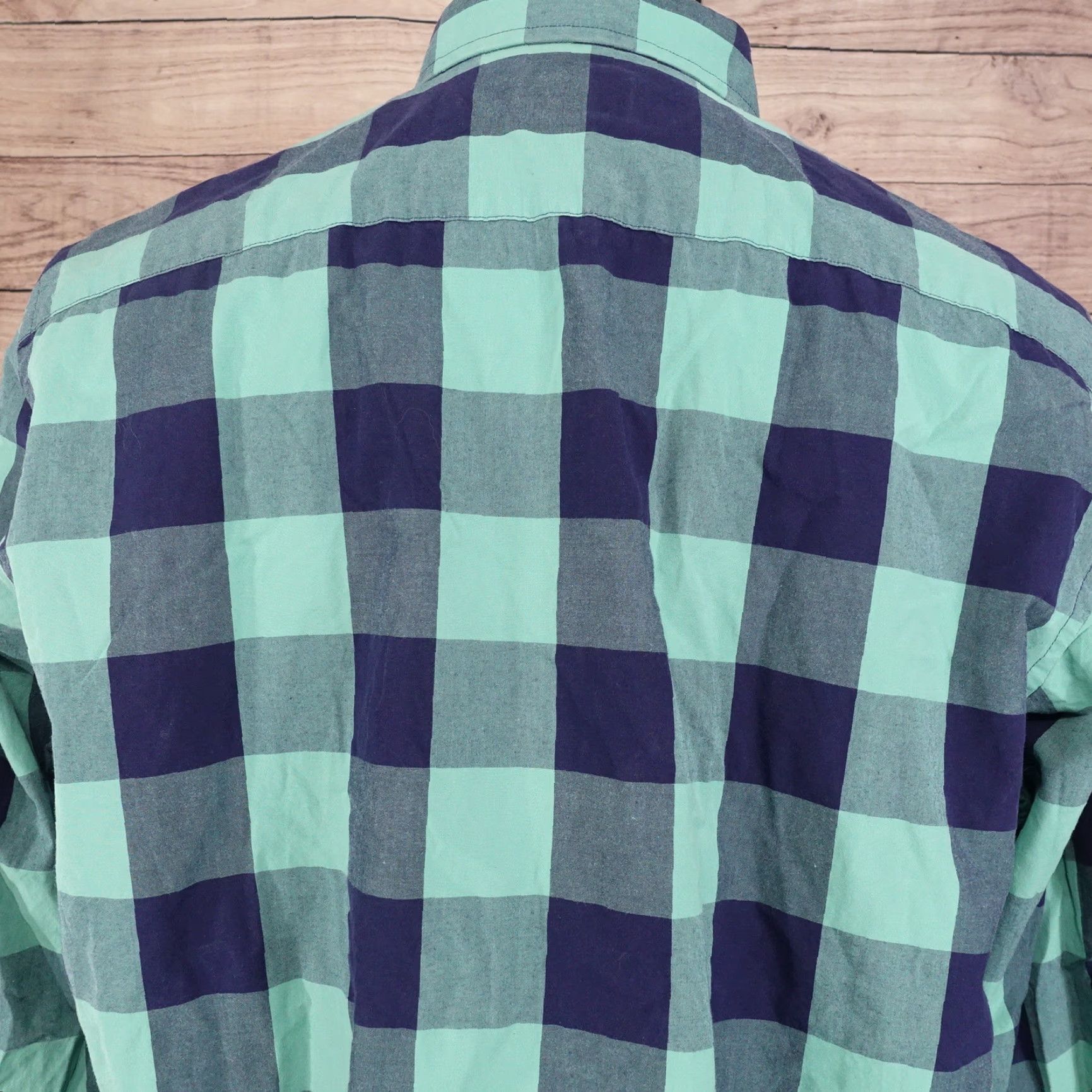 UNTUCKit VINTAGE UNTUCKit Green Check Button Down Shirt Men XL Cotton Casual Business Formal Wedding Size US XL / EU 56 / 4 - 5 Thumbnail