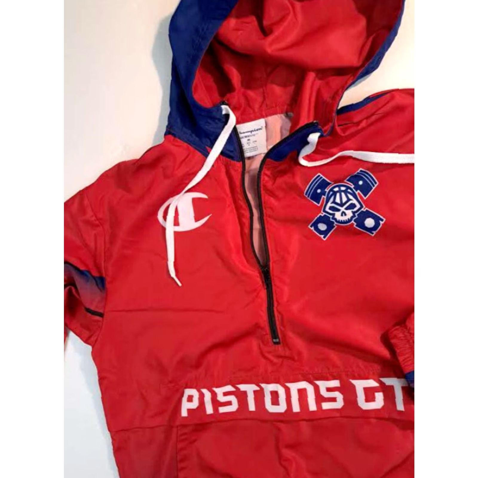 Champion VINTAGE Champion Detroit Pistons 1/4 Zip Hooded Jacket Medium Unisex Adults Size US M / EU 48-50 / 2 - 3 Thumbnail