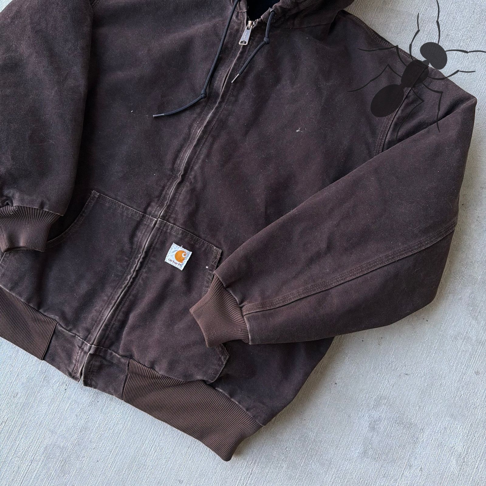 Carhartt × Vintage Vintage Y2K Carhartt WOMENS WJ130 DKB brown hooded jacket Size US XL / EU 56 / 4 - 4 Thumbnail