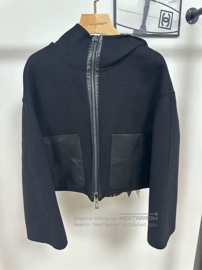 Fendi Black fully printed coat