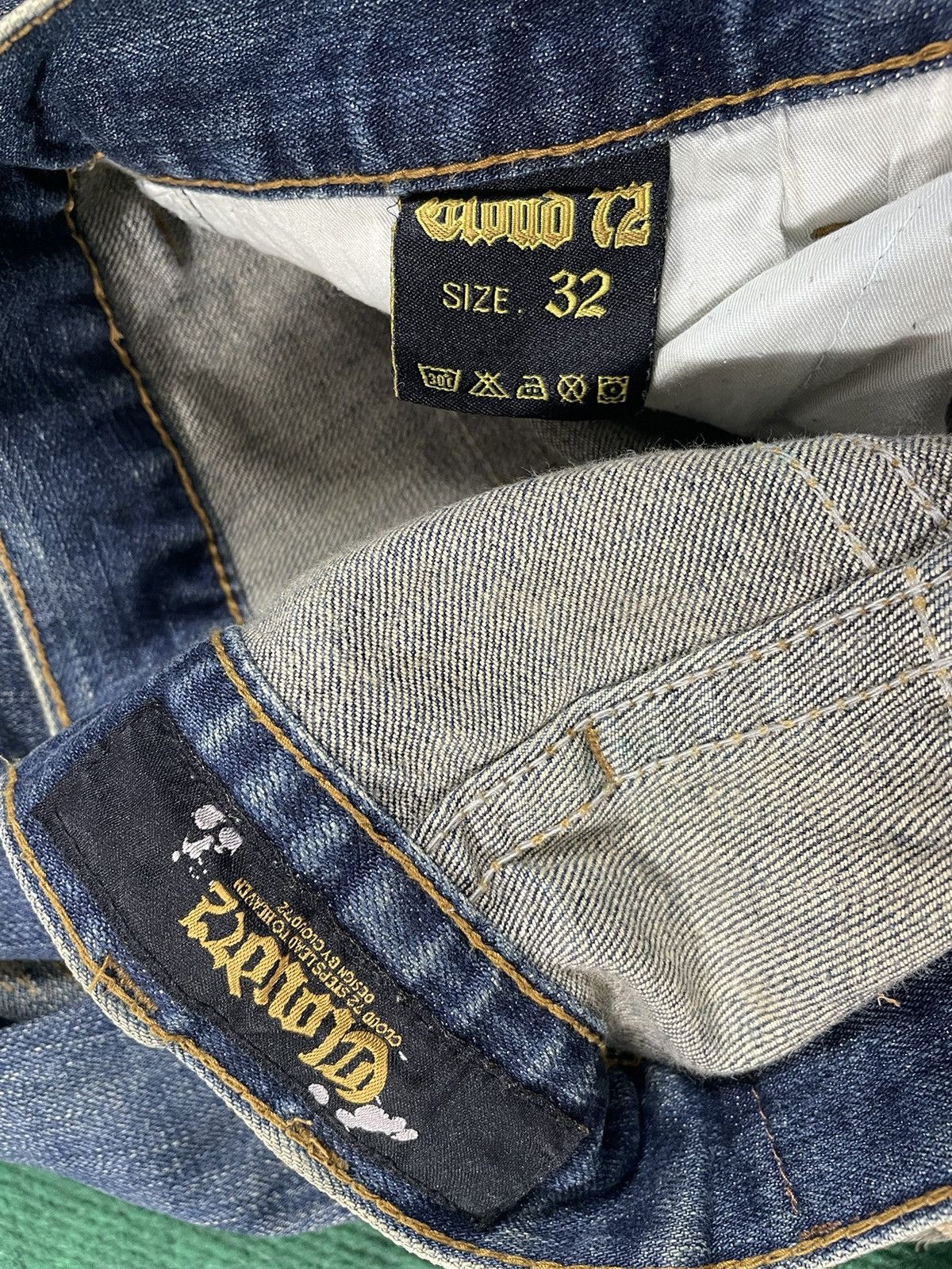 If Six Was Nine Distressed Cloud 72 Arts Jeans Size US 34 / EU 50 - 11 Thumbnail