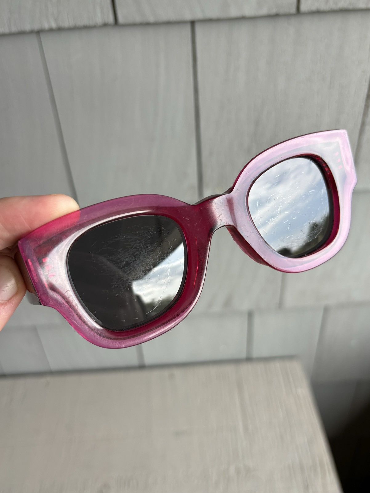 Celine × Designer Celine Sunglasses CL 41446/S Oversized Wayfarer Pink Céline Size ONE SIZE - 10 Thumbnail