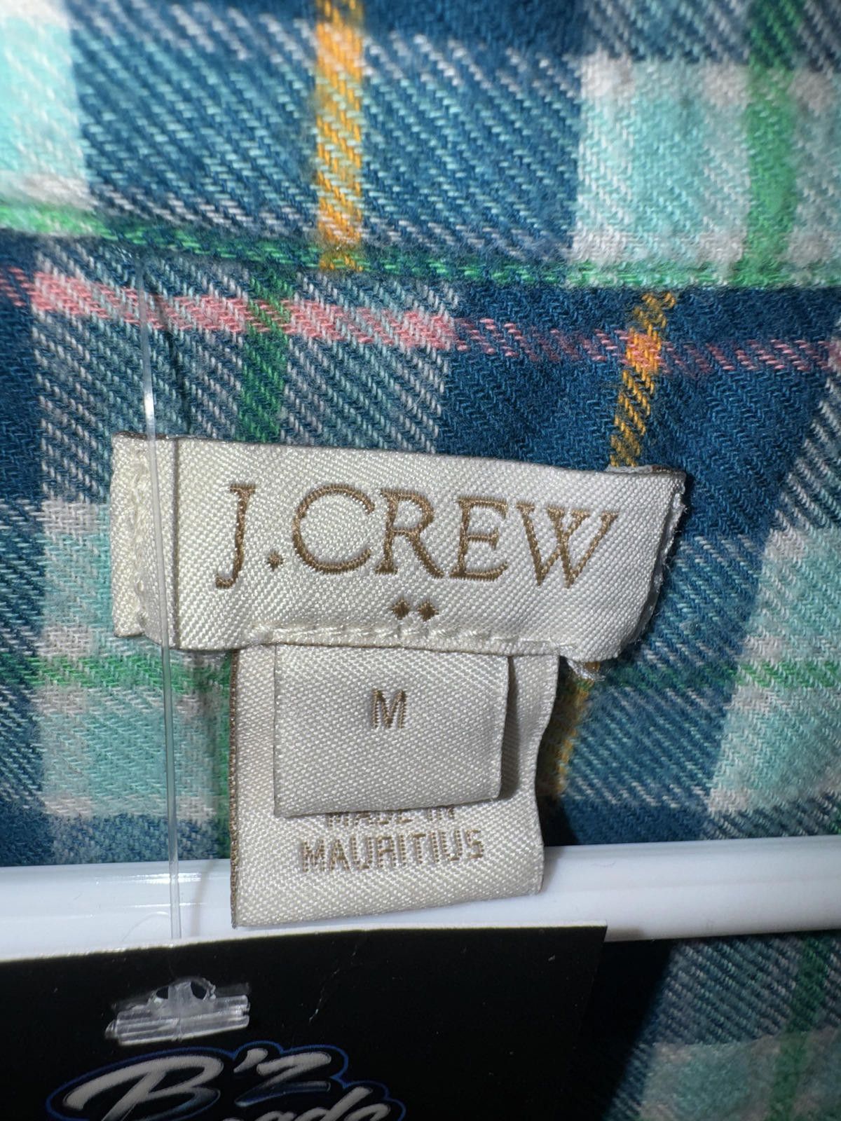 J.Crew J.Crew Medium Green Blue Plaid Button-Up Shirt Size M / US 6-8 / IT 42-44 - 3 Thumbnail