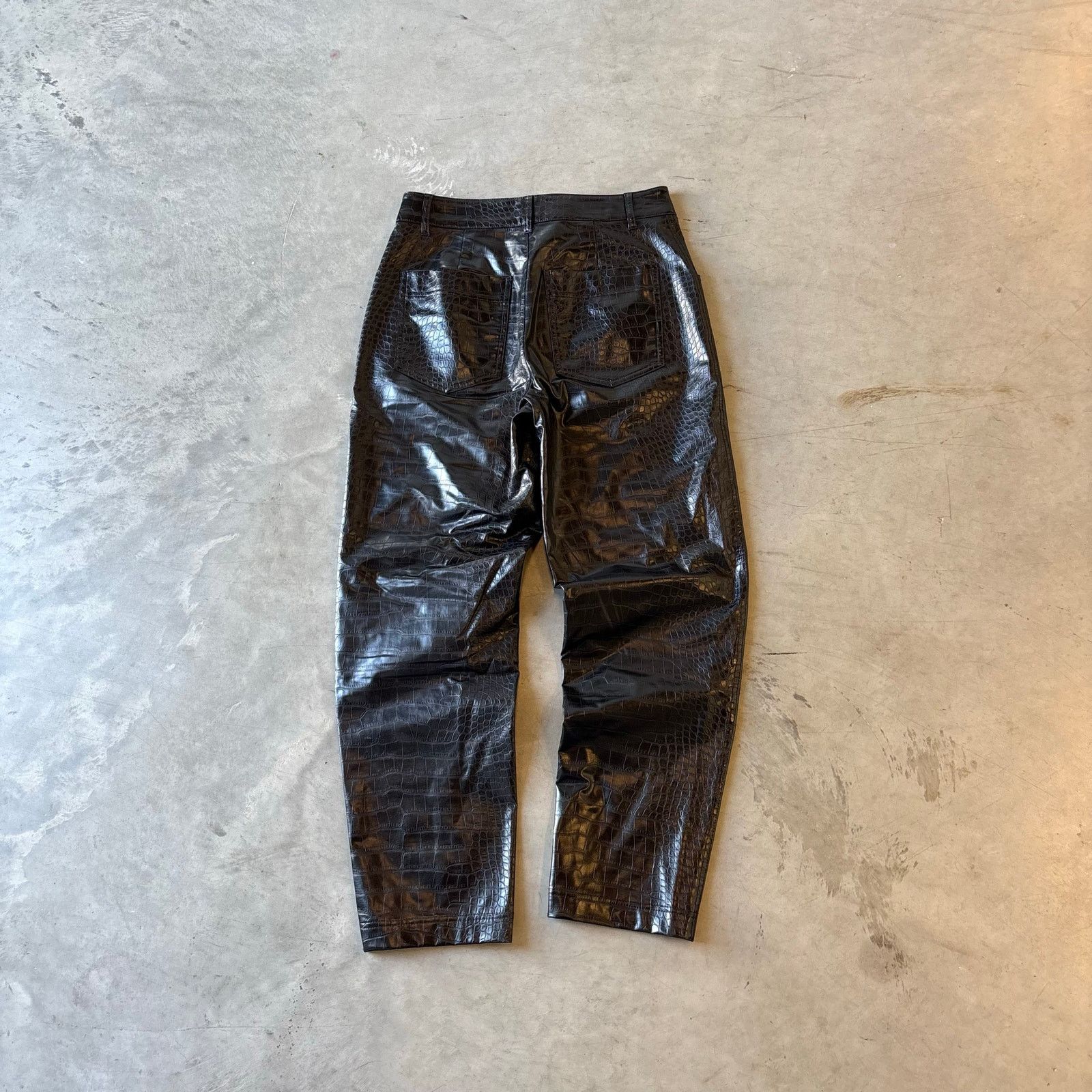 Vintage y2k black snakeskin leather pants Size US 28 / EU 44 - 5 Thumbnail