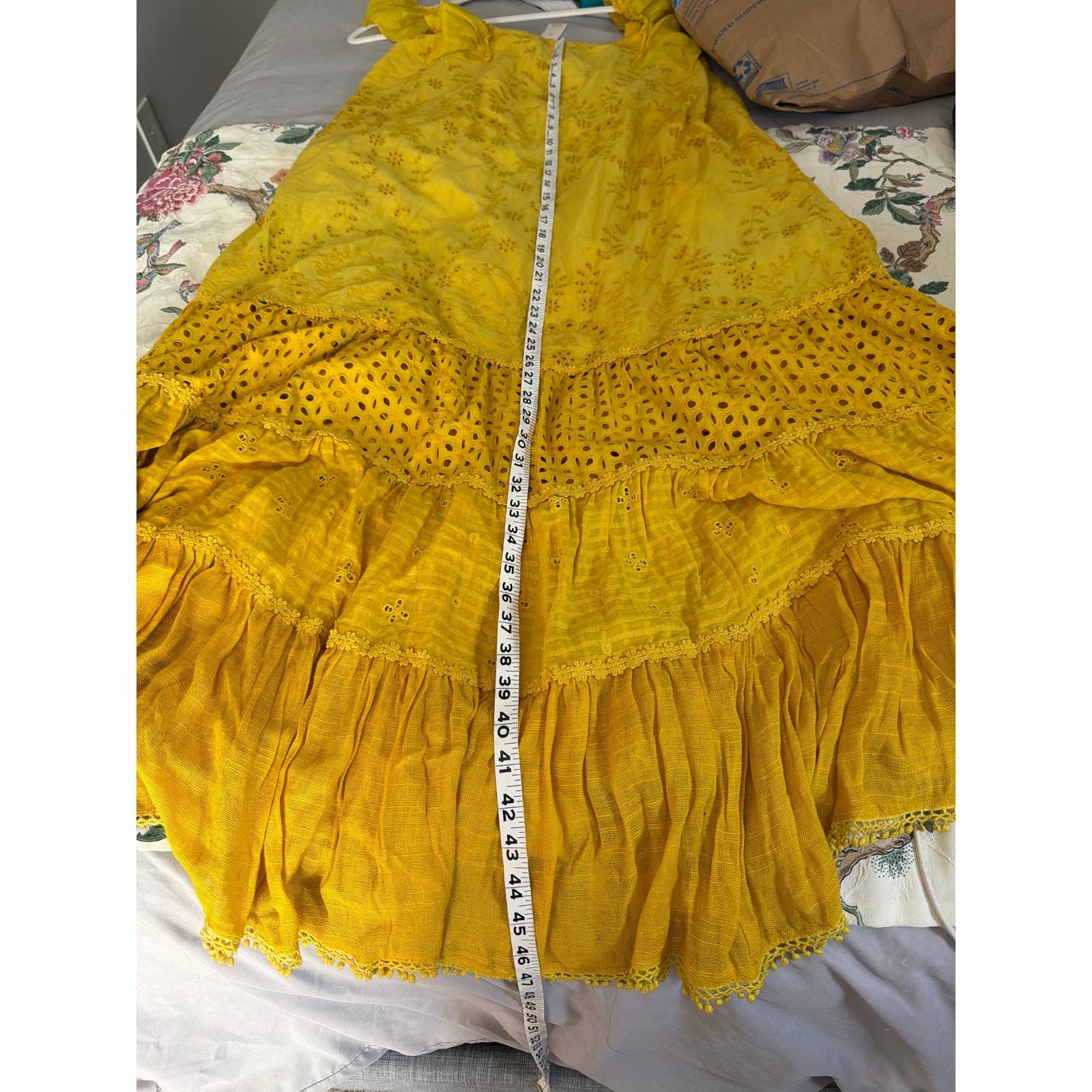 Anthropologie 0232 Anthropologie Payal Jain Fallon Eyelet Maxi Size 14 NWT Size XL / US 12-14 / IT 48-50 - 8 Thumbnail