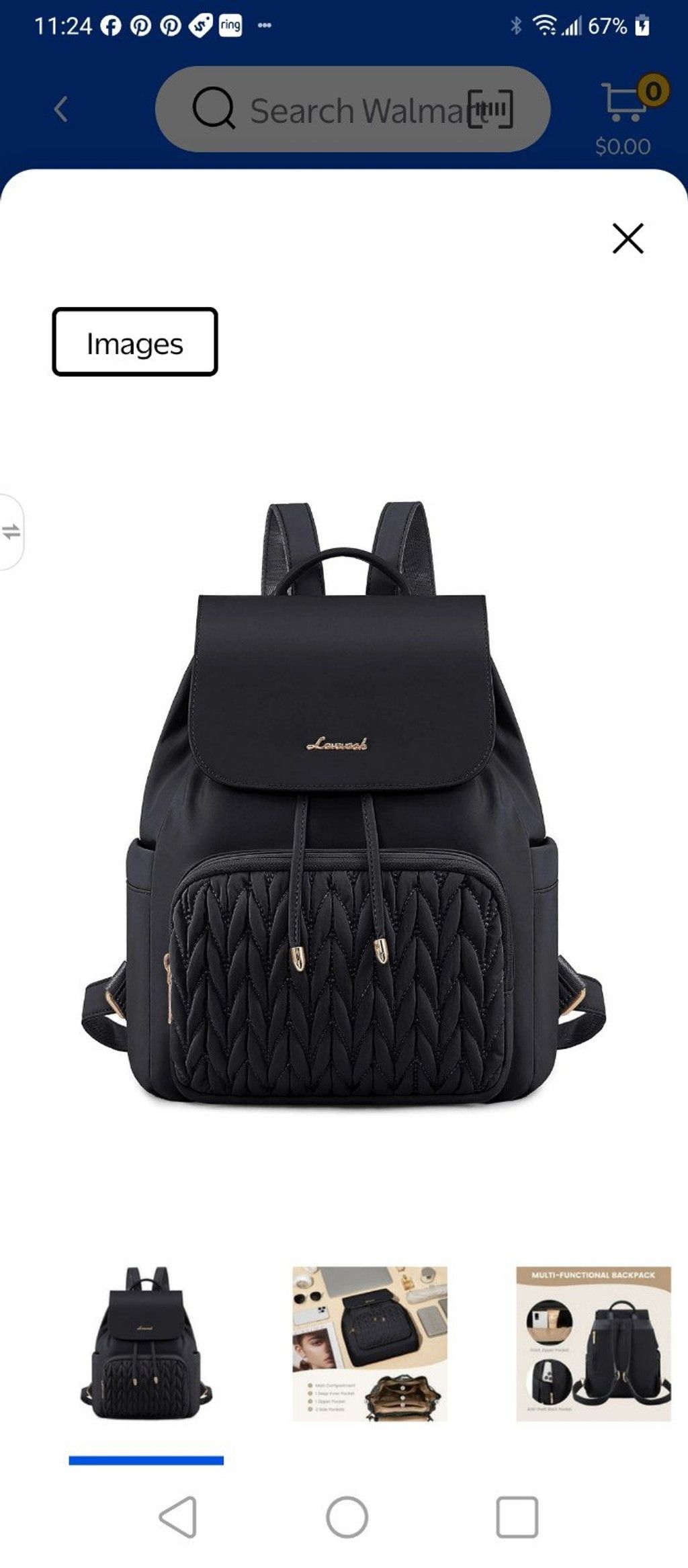 Love Moschino Lovevook Mini Backpack NWT Size ONE SIZE - 1 Thumbnail