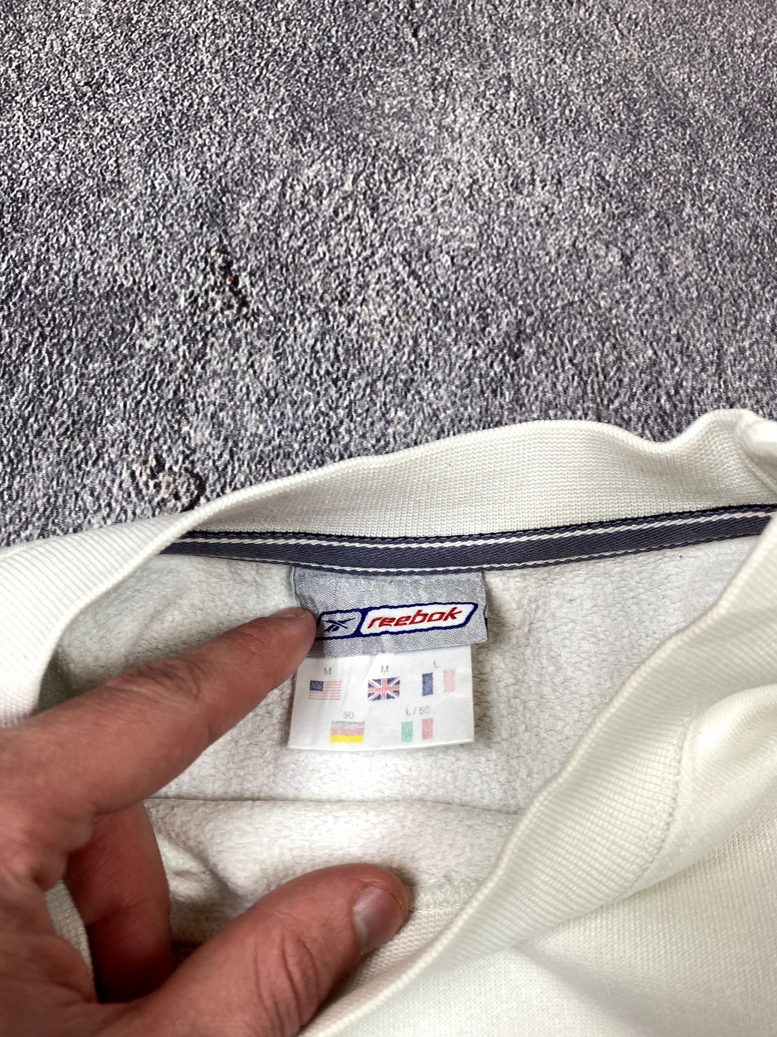 Reebok × Vintage VTG 00s Reebok Boxy Fit White Mini Logo Sweatshirt Retro Y2K Size US L / EU 52-54 / 3 - 6 Thumbnail
