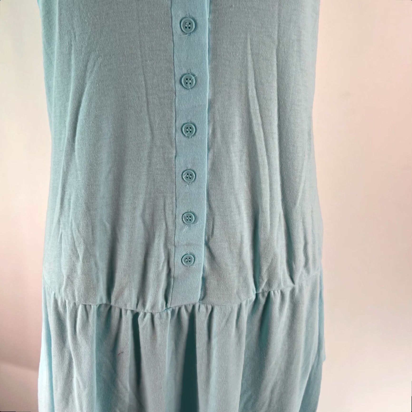 Vintage VINTAGE Favorites Womens Dress Sleeveless Scoop Neck Button Front Blue Midi Size Large Size L / US 10 / IT 46 - 4 Thumbnail