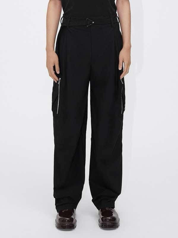 Bottega Veneta BOTTEGA VENETA Belted wool-blend wide-leg cargo pants Size 25" / US 0 / IT 36 - 12 Thumbnail