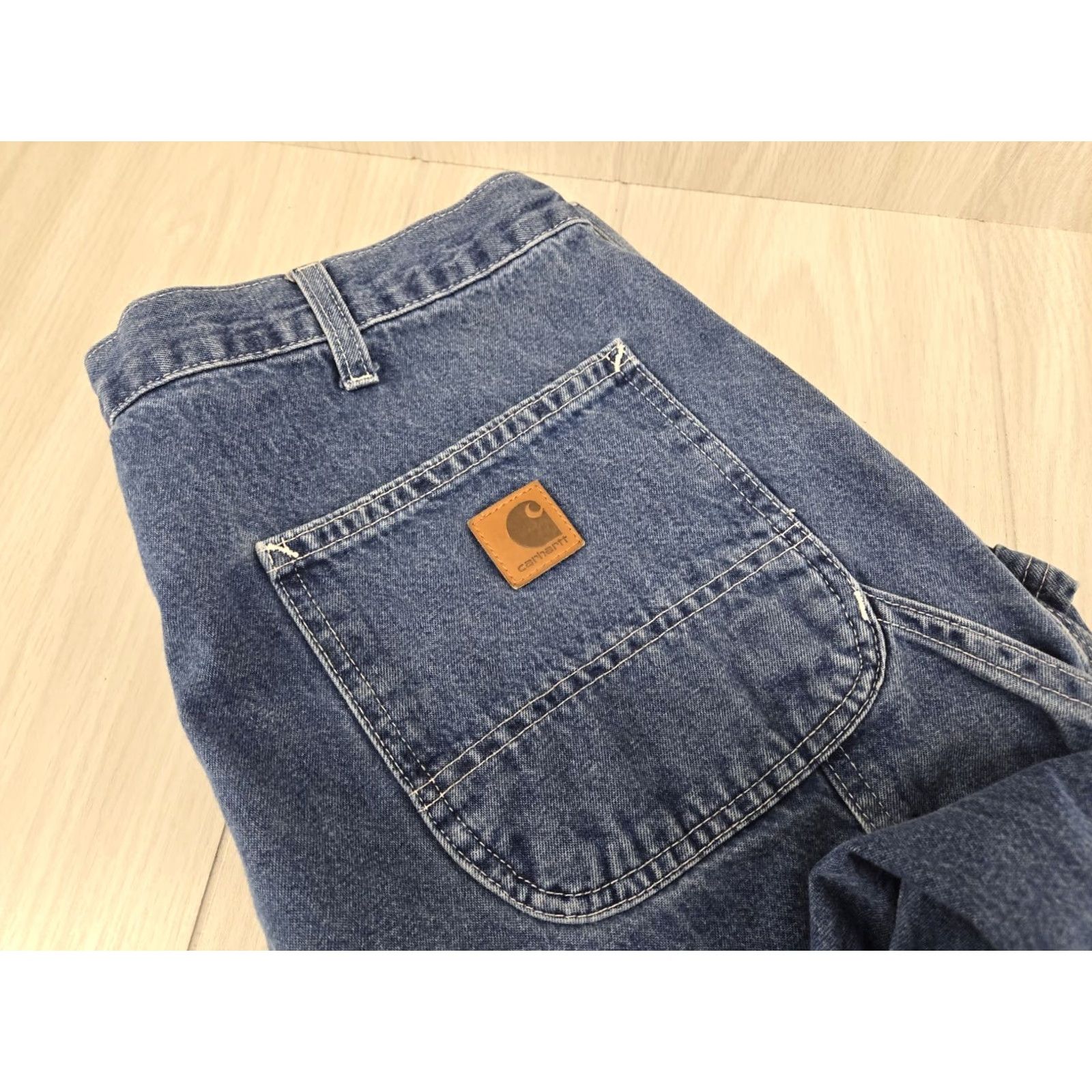 Carhartt VINTAGE Carhartt Jeans Mens 36x32 Blue Denim Pants Carpenter Workwear Jeans Regular Mens Blue 5-Pocket Size US 36 / EU 52 - 3 Thumbnail