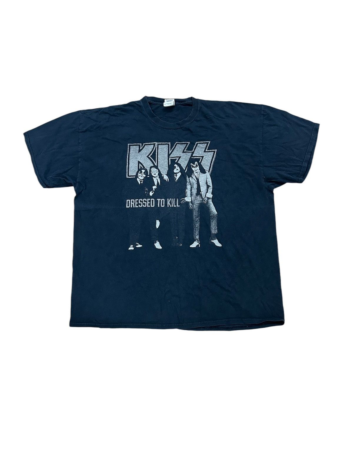 Band Tees × Vintage Rare And Beautiful Vintage Kiss Dressed To Kill Band Tee Size US XXL / EU 58 / 5 - 1 Thumbnail