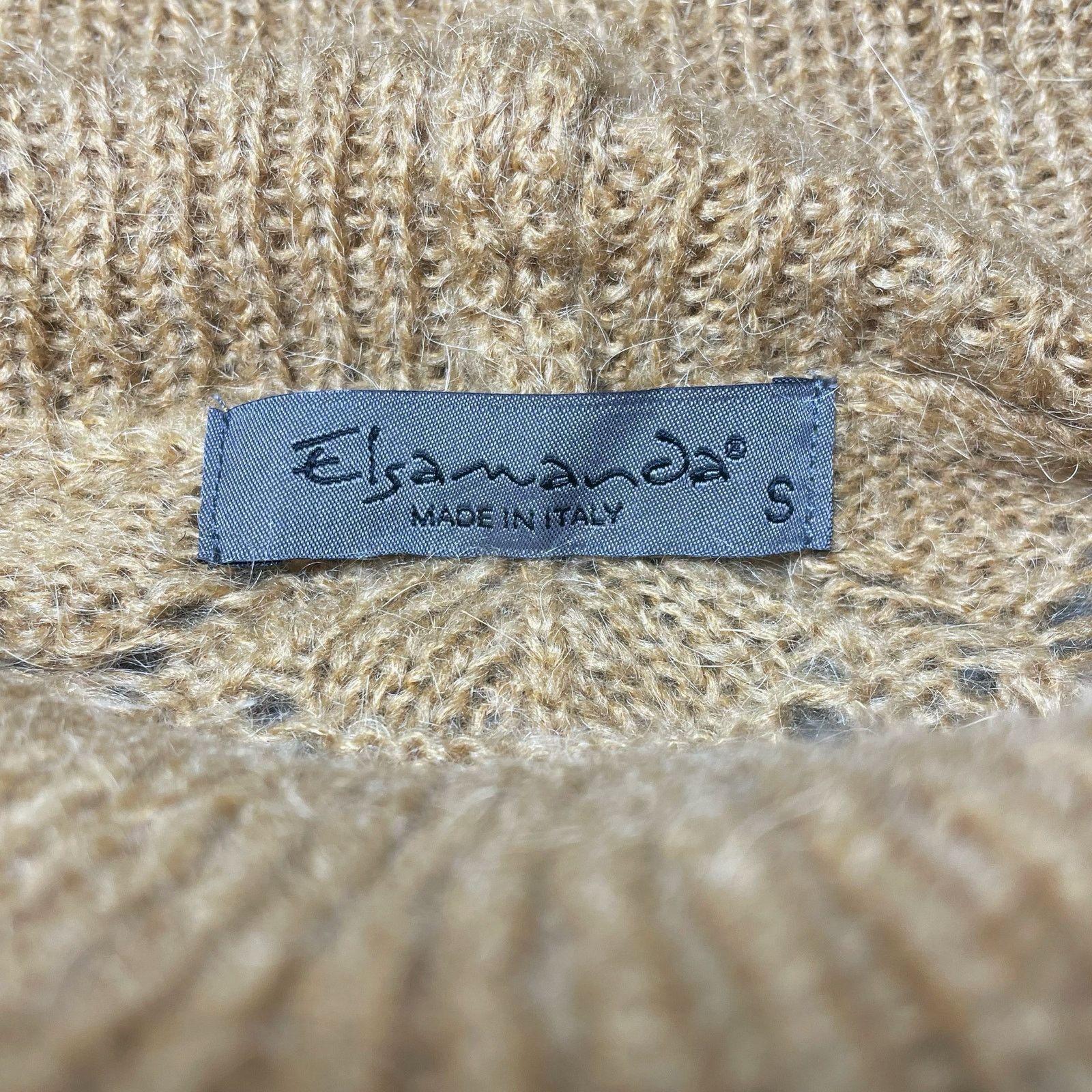 Other Elsamanda Diamond Knit Cowl Neck Sweater Mohair Blend Small Size S / US 4 / IT 40 - 3 Thumbnail