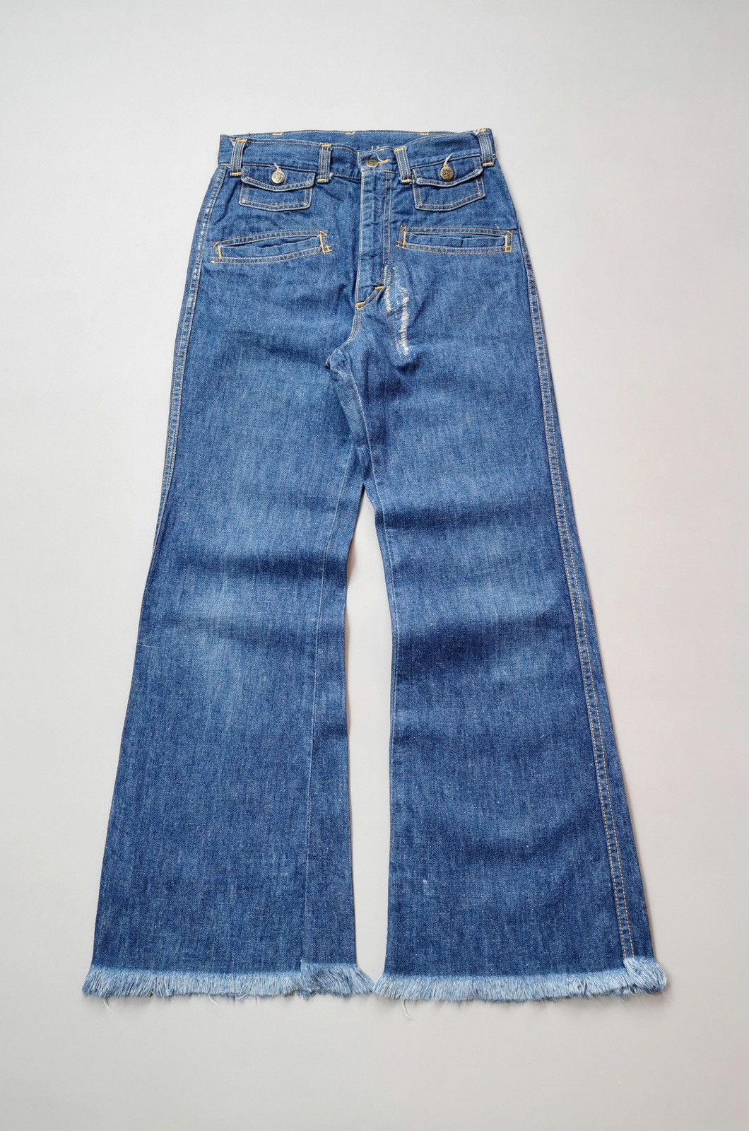 70s Vintage Lee Bell Bottoms Flared Bootcut Jeans Talon Zip