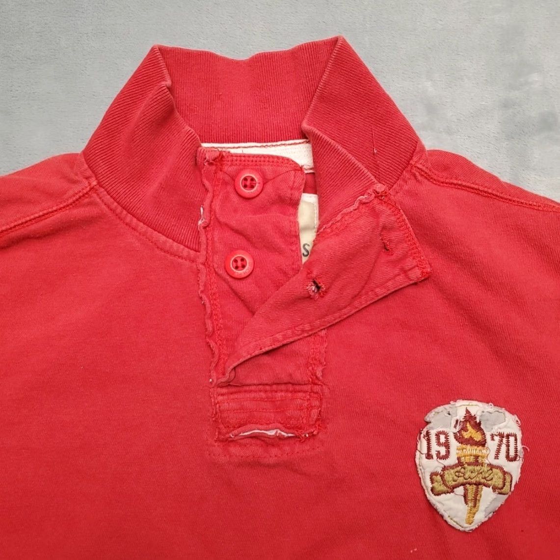 Vintage VTG Ditch Plains Sweatshirt Men M Retro Embroidered Polo Collar Long Sleeve Y2K Red USA Sports Mens Size US M / EU 48-50 / 2 - 3 Thumbnail