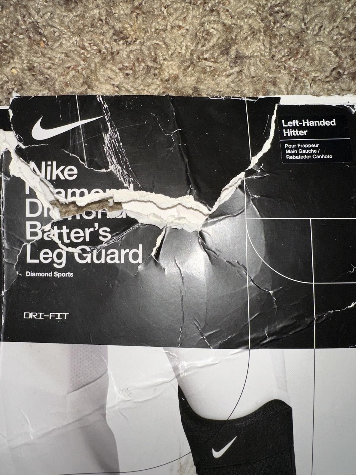 Nike Nike Adult Diamond Batter's Leg Guard Left-Handed Hitter Sample Size ONE SIZE - 10 Thumbnail