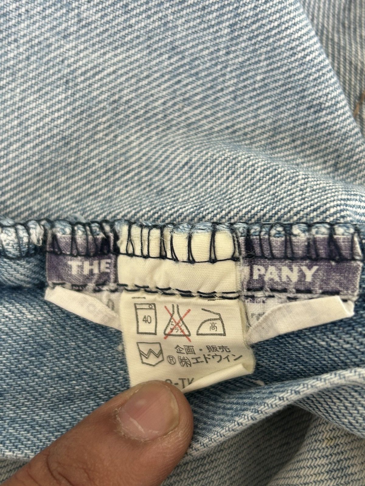 Fruit Of The Loom FOTL Japan Vintage Blue Denim Jeans Size US 33 - 11 Thumbnail