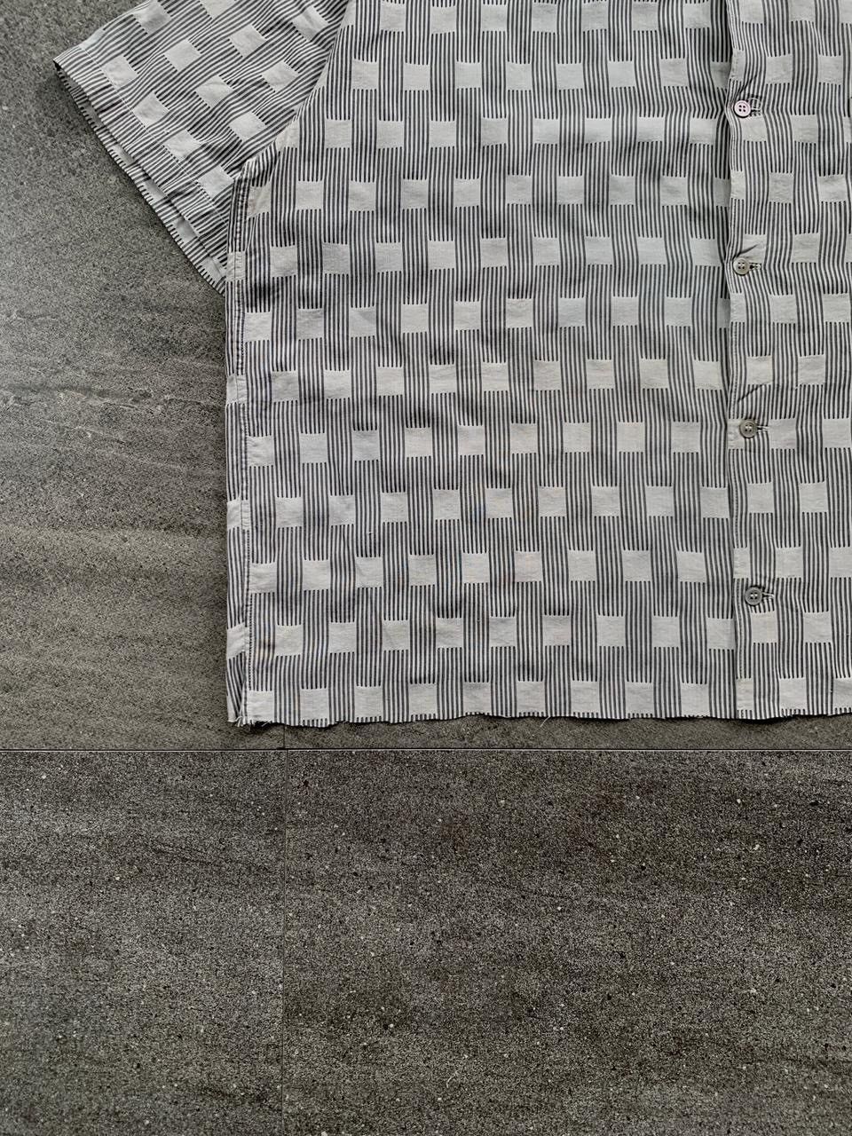 Yohji Yamamoto FREE TAX! 90s Square Patterned Wide Shirt Size US L / EU 52-54 / 3 - 3 Thumbnail