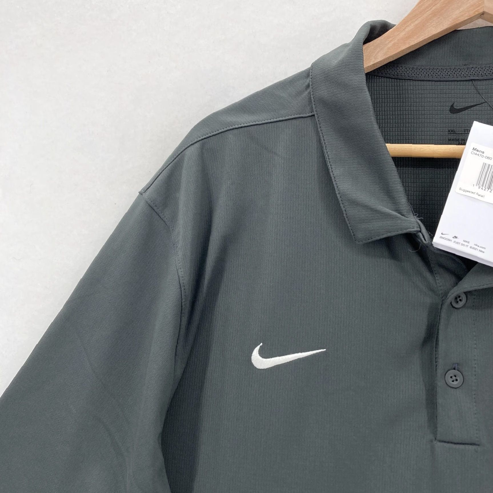 Nike Nike Polo Shirt Mens 2XL Gray LH Logo Football Embroidered Short Sleeve Athletic Size US XXL / EU 58 / 5 - 3 Thumbnail