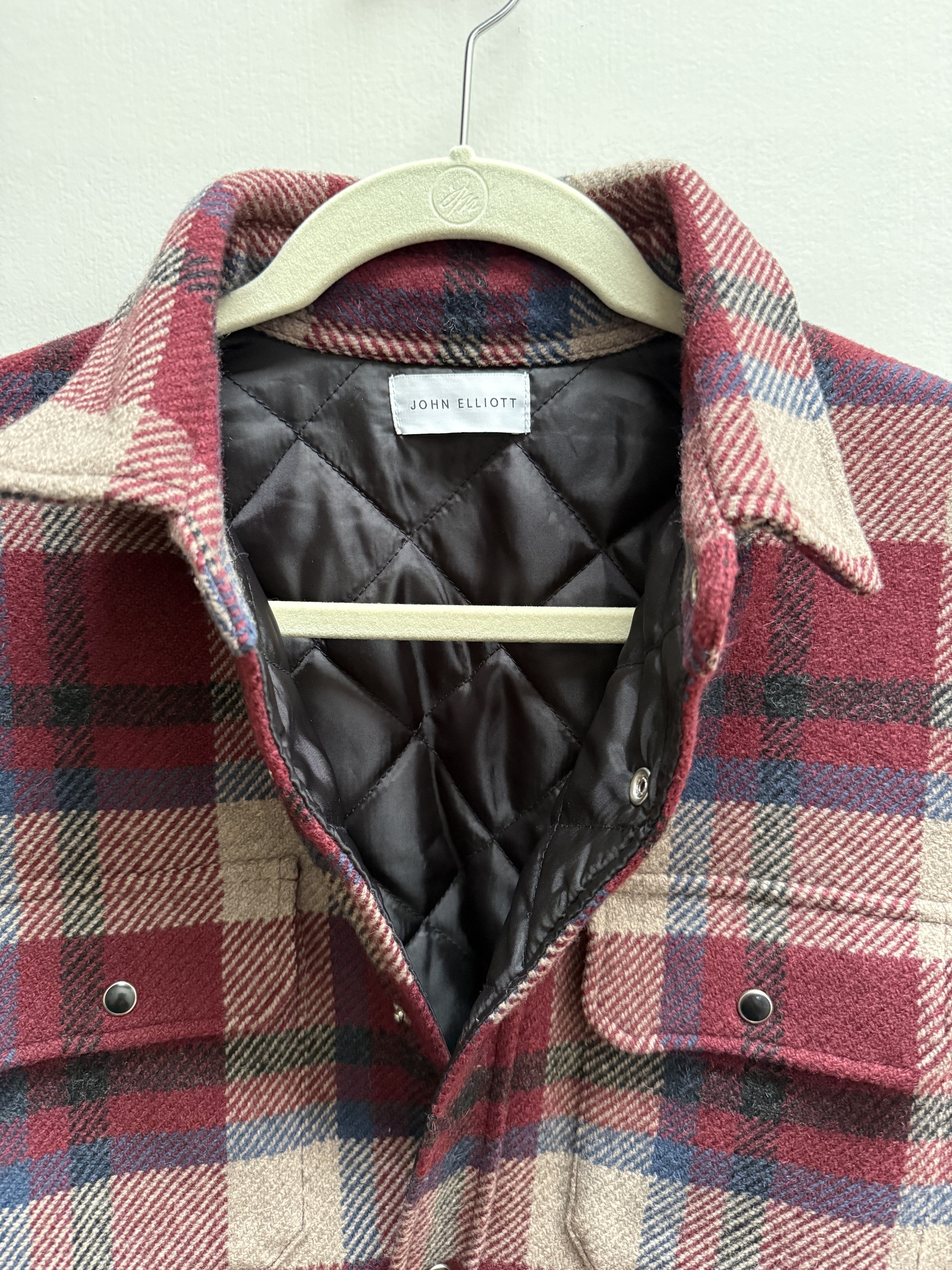 John Elliott John Elliott Jupiter Overshirt Medium Burgundy X Navy Size US M / EU 48-50 / 2 - 3 Thumbnail