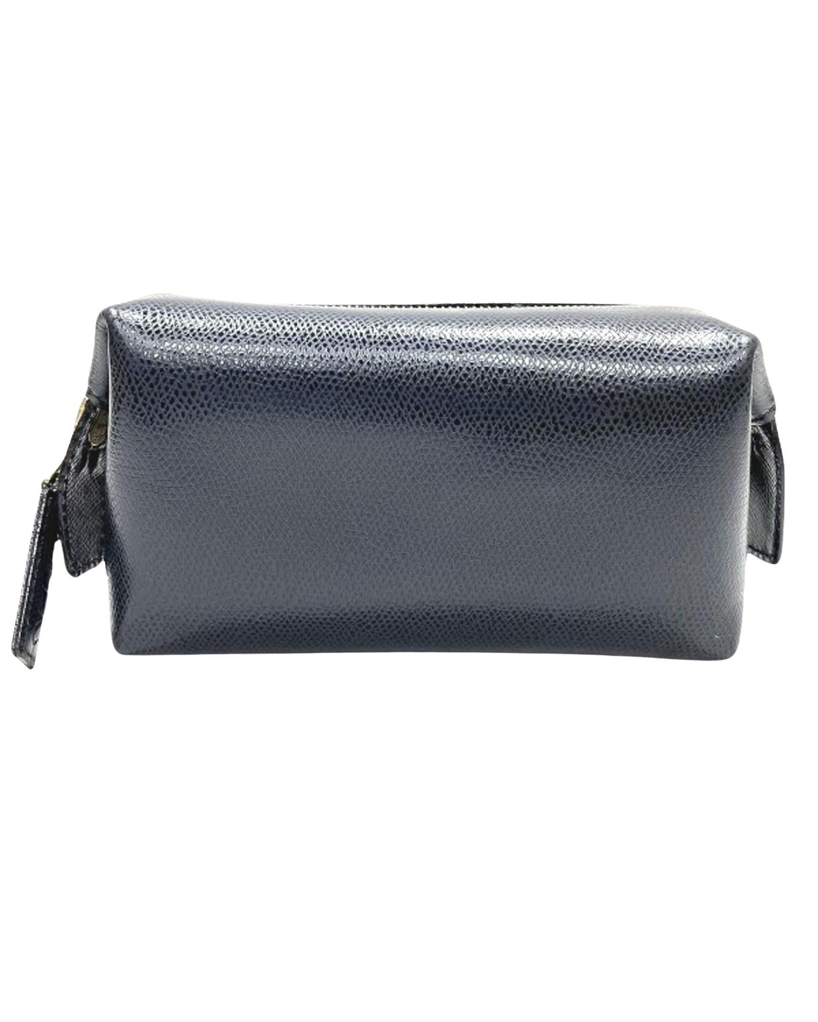 image of Celine Navy Leather Pouch, Women's
