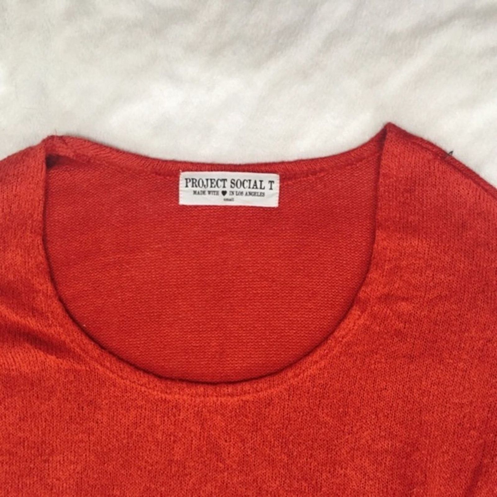 Urban Outfitters Project Social T Red Long Sleeve Knit Shirt | Sz S Size S / US 4 / IT 40 - 3 Thumbnail