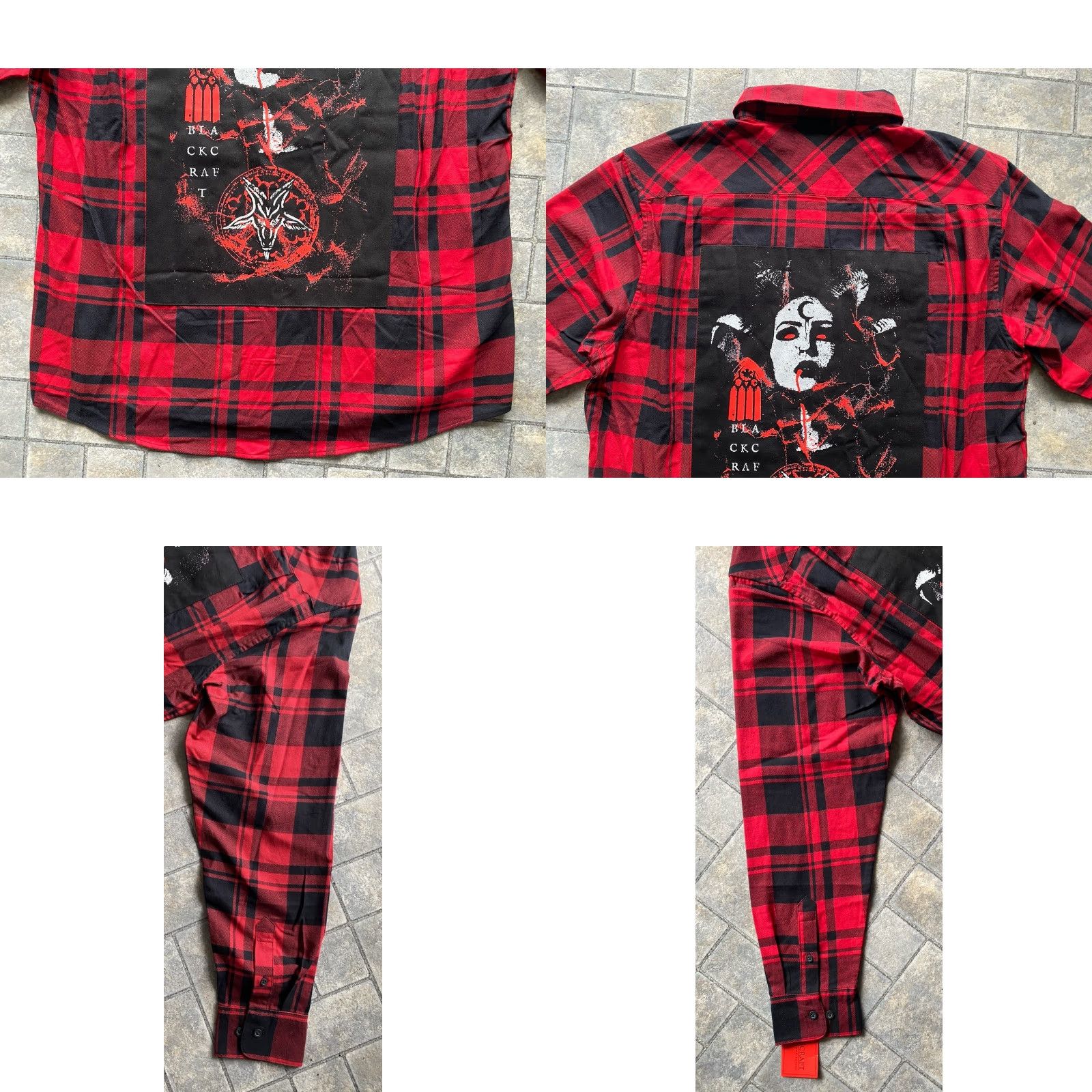 Vintage Blackcraft Cult MENS XL Lilith Red/Black Plaid Flannel Long Sleeve Shirt NEW NWT Size US XL / EU 56 / 4 - 10 Thumbnail