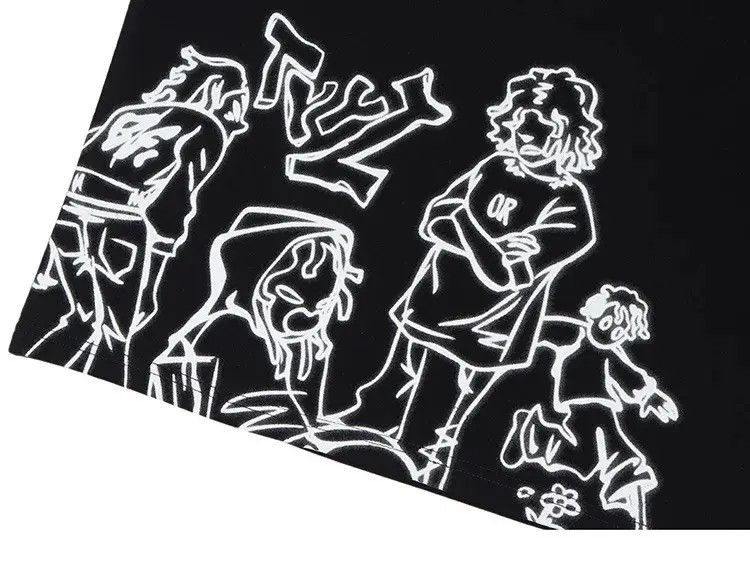 Other Streetwear Funny Anime Cartoon Graphic Oversized T-Shirt y2k Size US L / EU 52-54 / 3 - 5 Thumbnail