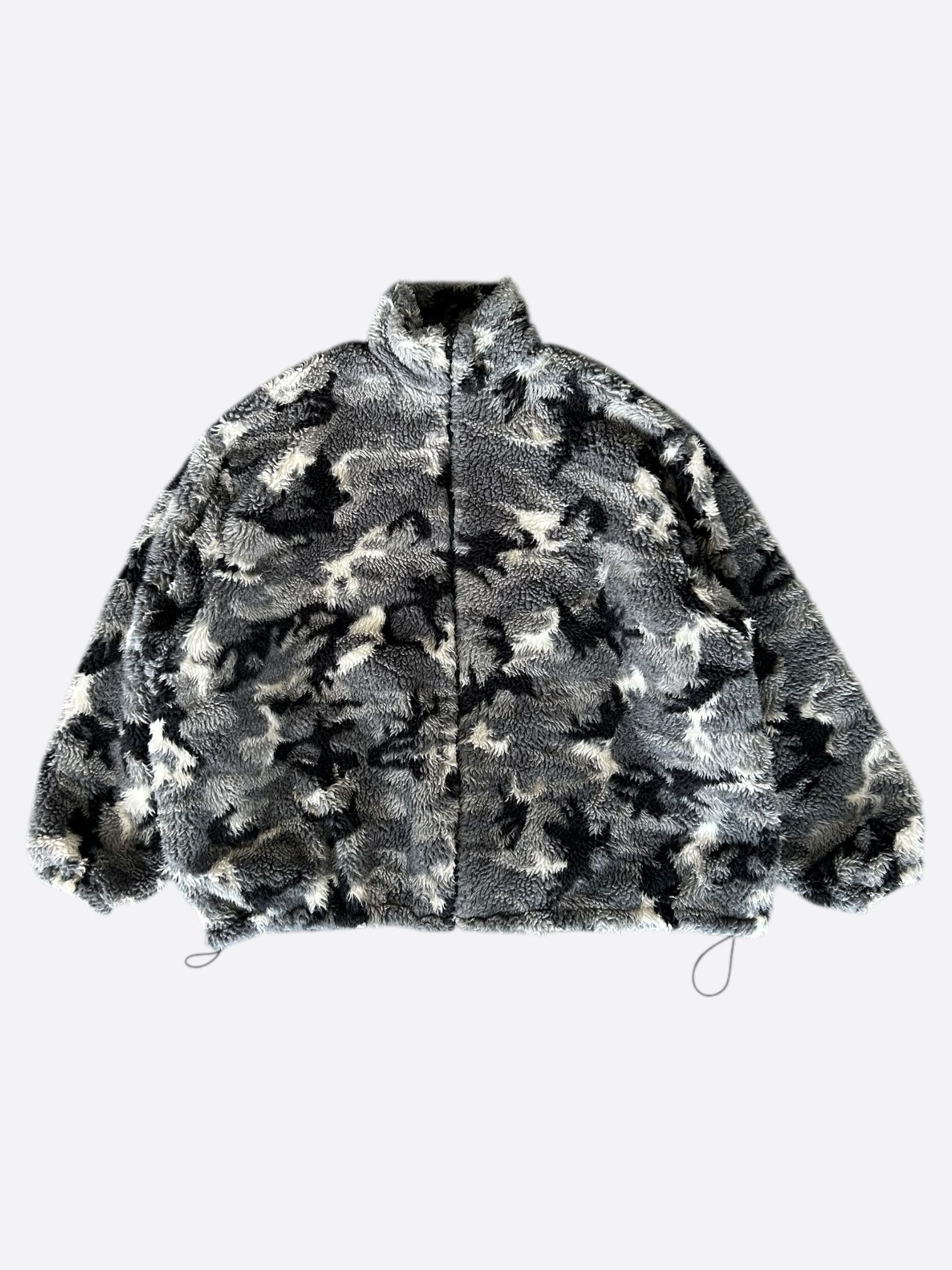 Balenciaga Balenciaga White Camouflage Quilted Fleece Jacket Size US XXL / EU 58 / 5 - 1 Thumbnail
