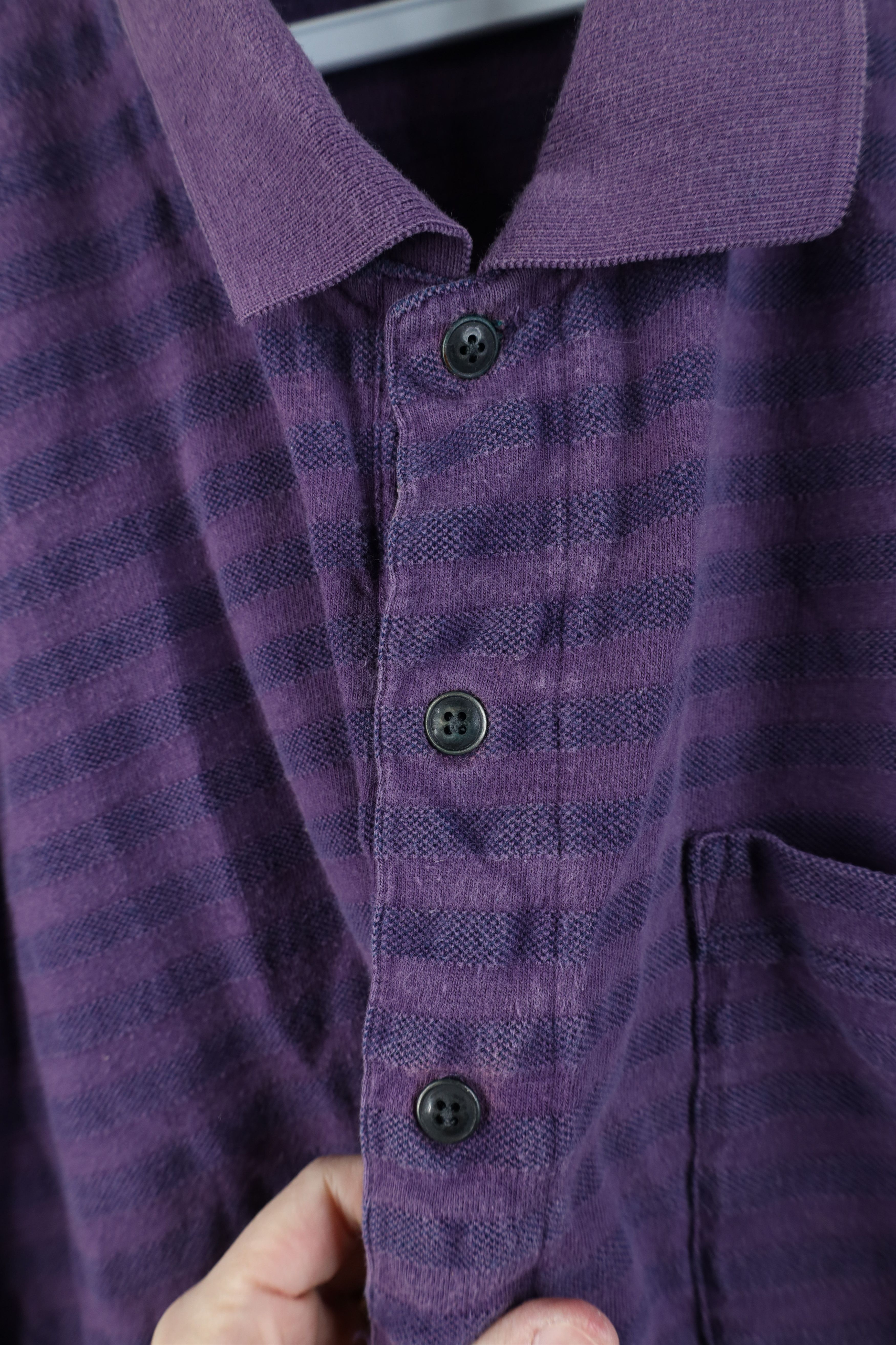 Eddie Bauer Vintage 90s Eddie Bauer Long Sleeve Rugby Polo Shirt Purple Size US XL / EU 56 / 4 - 6 Thumbnail