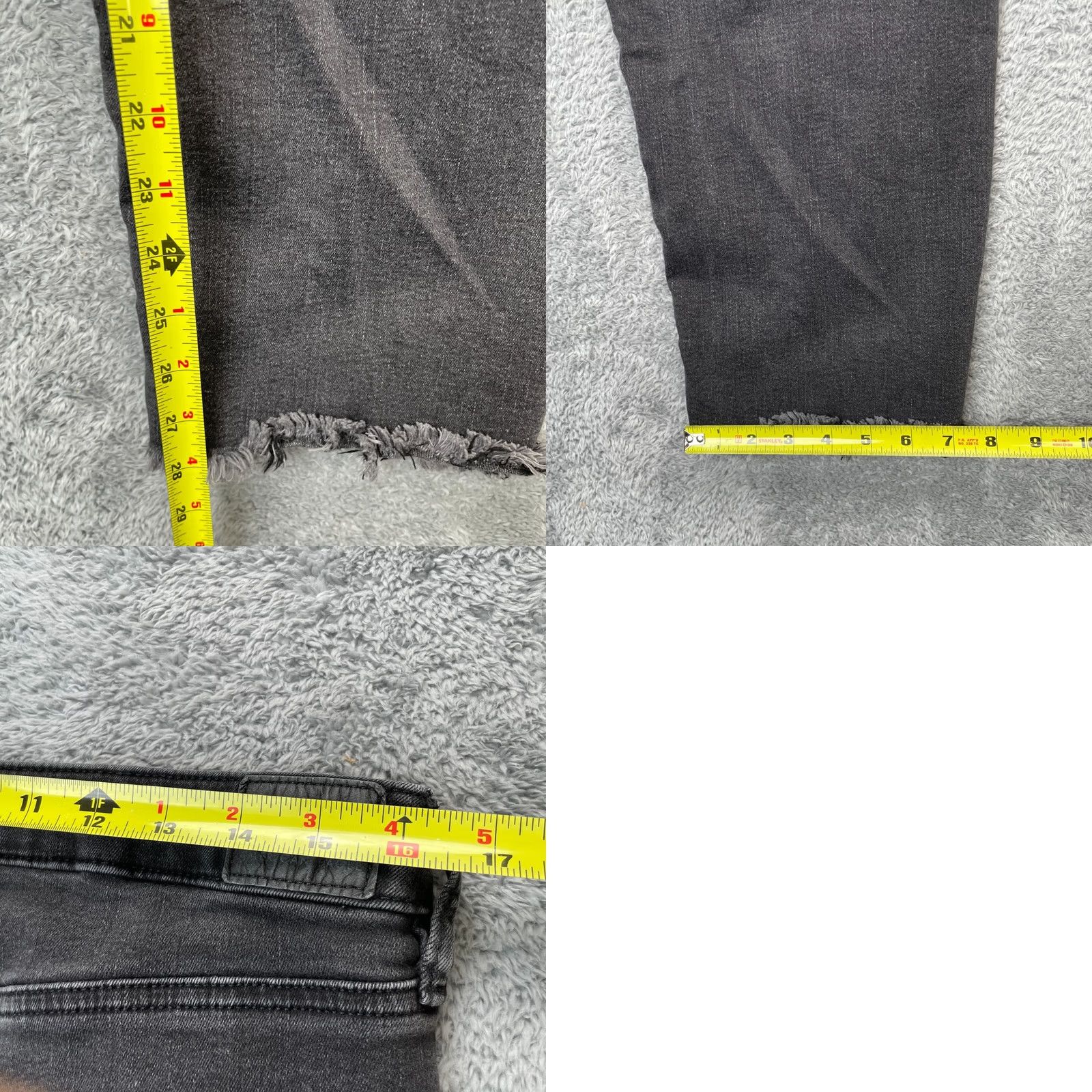 American Eagle Outfitters VINTAGE American Eagle Outfitters Jeans Womens 14 Tall Black Denim Straight Leg Dark Denim Jeans Size 24" / US 00 / IT 34 - 8 Thumbnail
