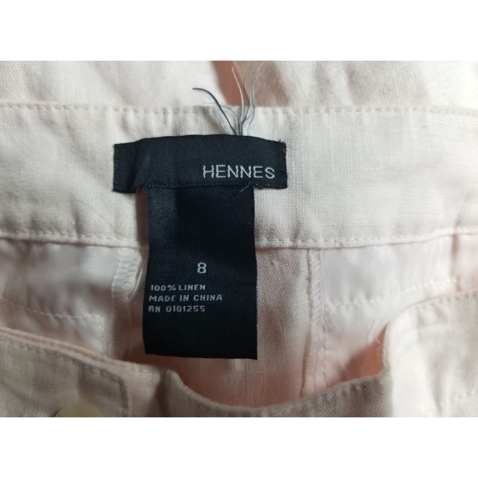 Vintage Hennes Dress Pants Women's 100 % Linen Peach Size 8 Bootcut Inseam 32 in" Size 30" / US 8 / IT 44 - 6 Thumbnail