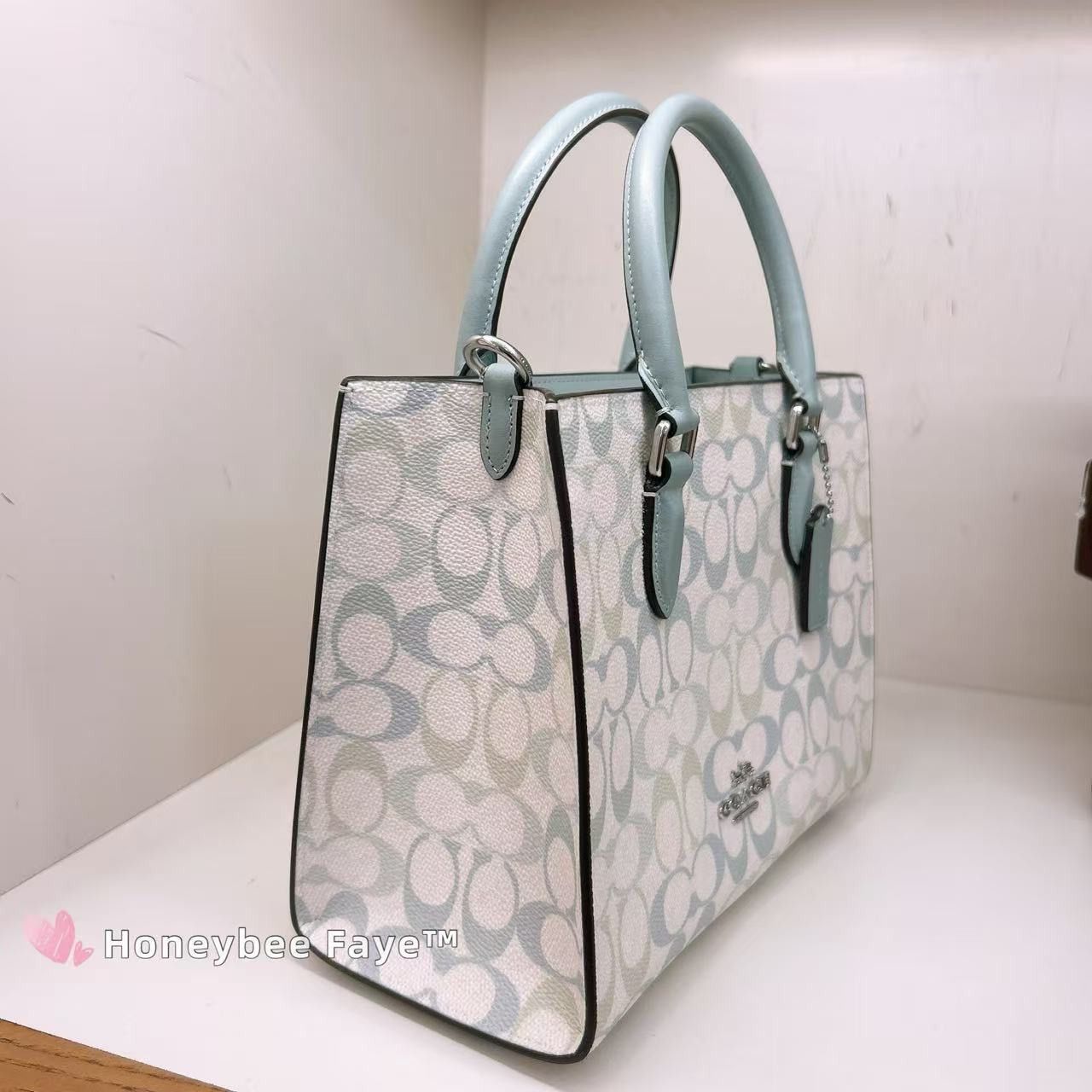Coach Maggie Small Tote Bag In Pretty Signature Canvas CDZ08 Size ONE SIZE - 2 Thumbnail