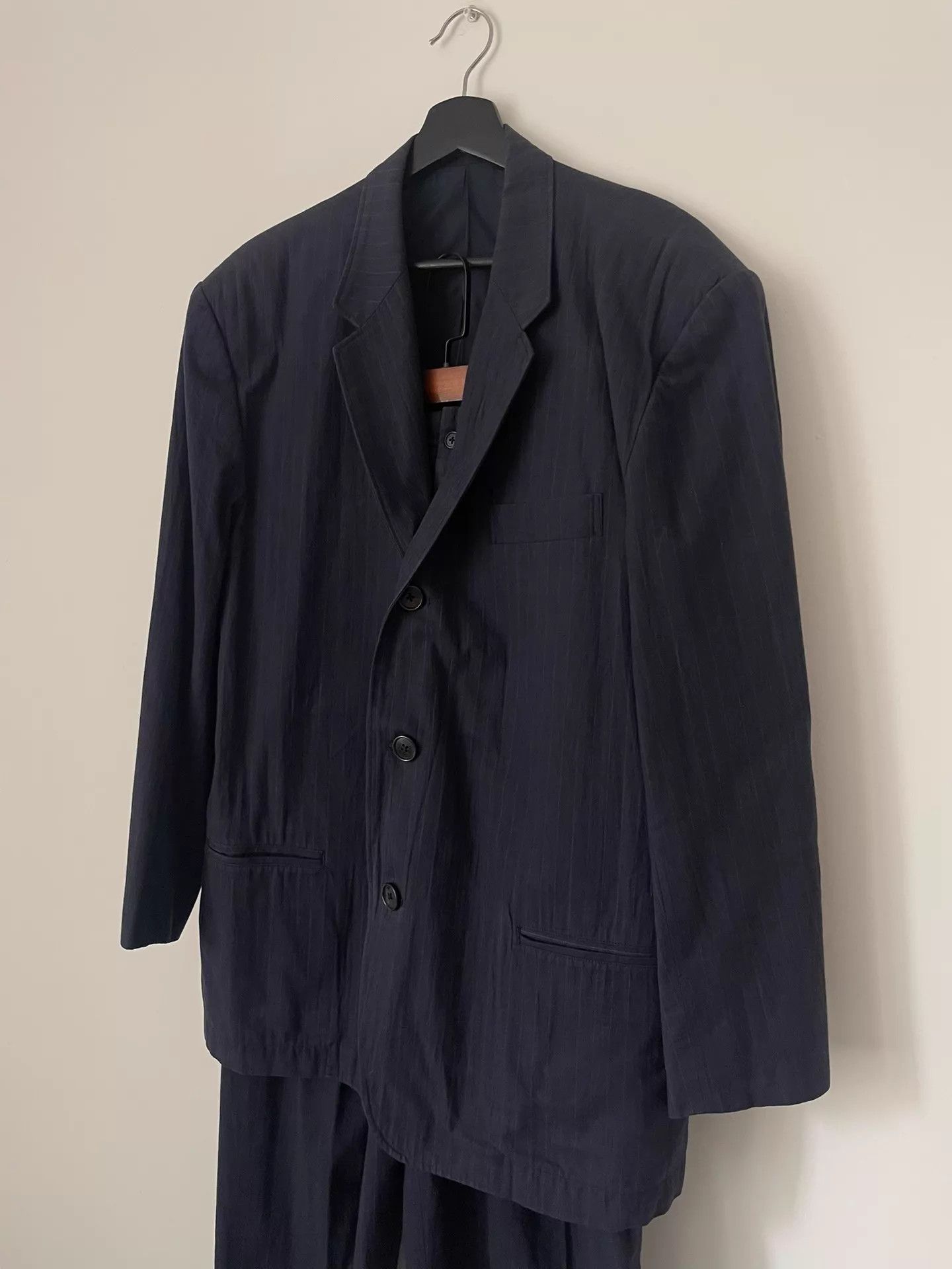 Yohji Yamamoto Yohji Yamamoto Vintage Cotton Navy Casual Suit Unisex S Size US S / EU 44-46 / 1 - 2 Thumbnail