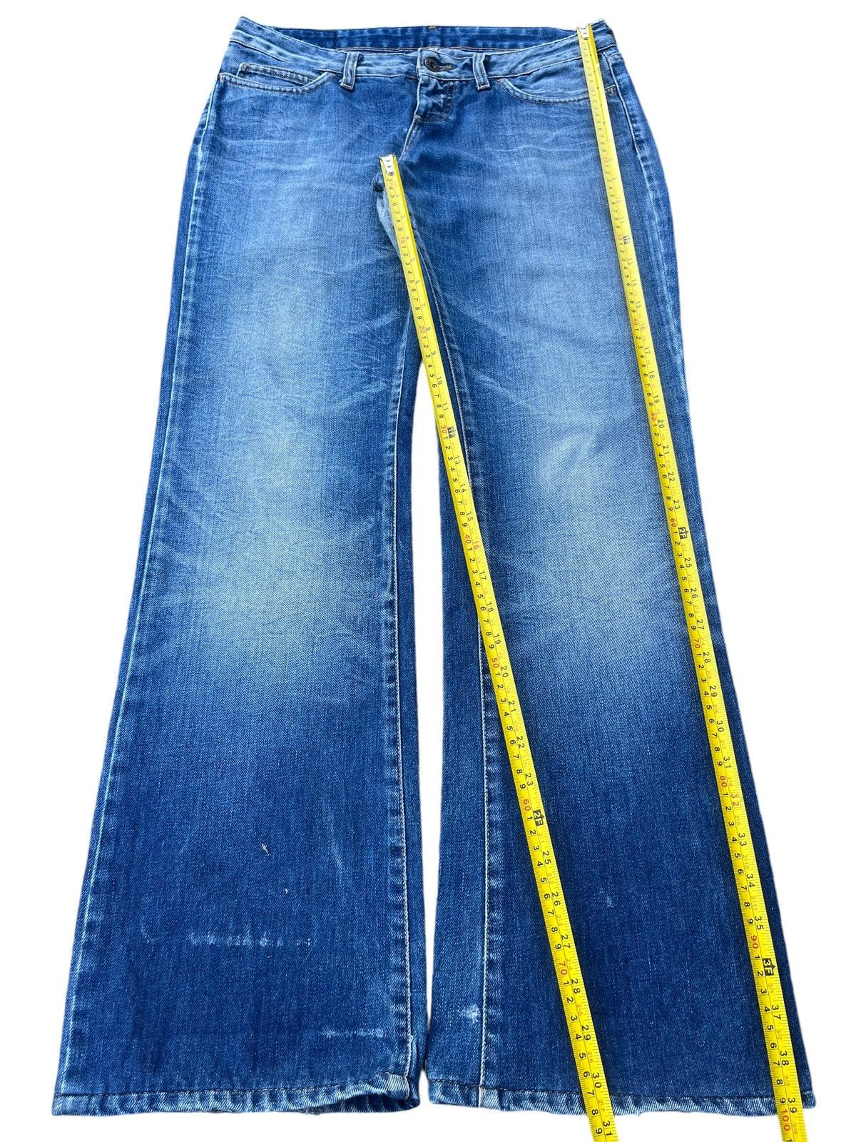 Replay Vintage Made in Italy Reply Blue Washed Mid Rise Flare Jeans Size US 30 / EU 46 - 12 Thumbnail