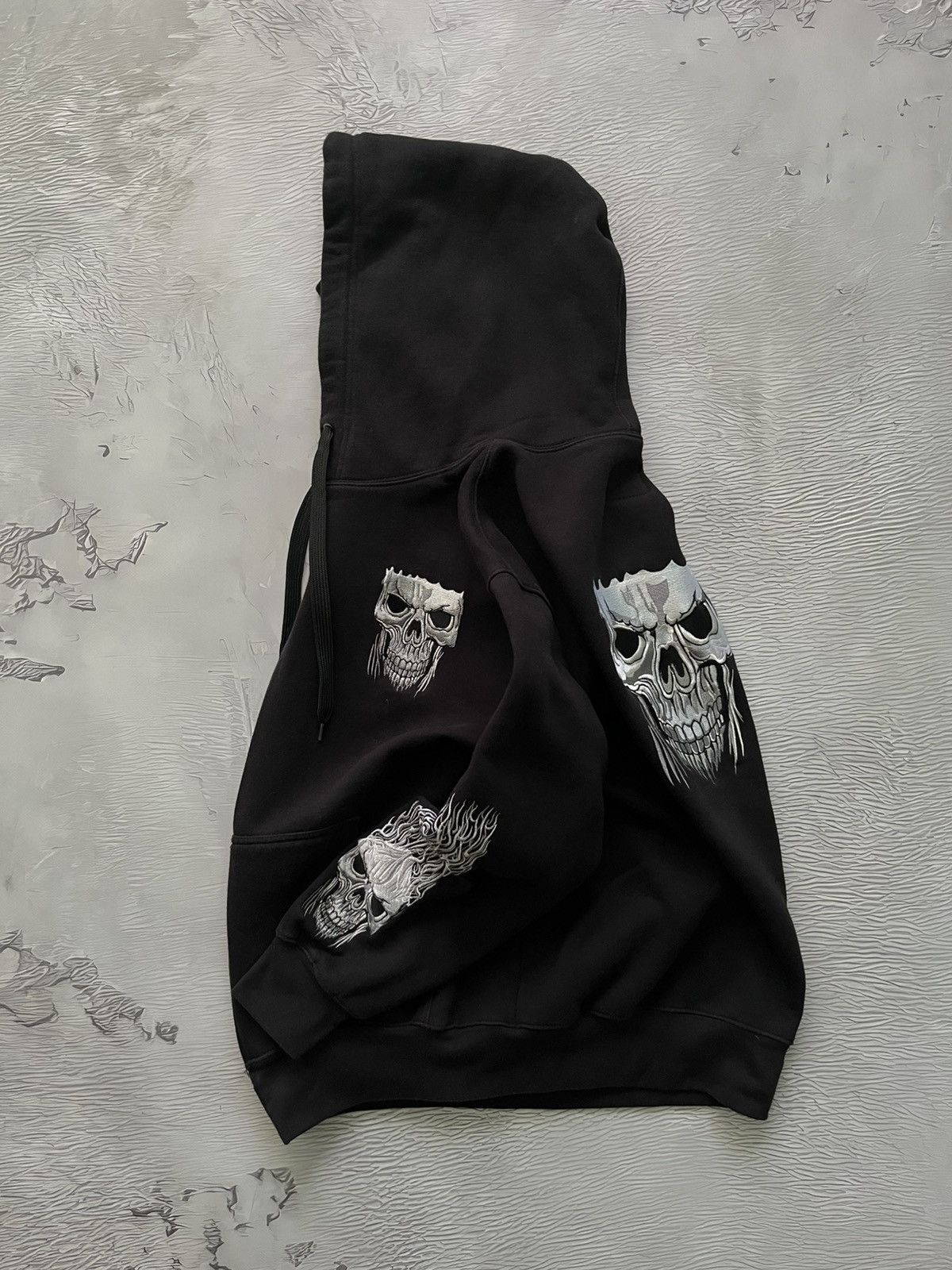 Vintage Road House Faded Vintage Zip Hoodie Sweatshirt Skull Size US L / EU 52-54 / 3 - 1 Thumbnail