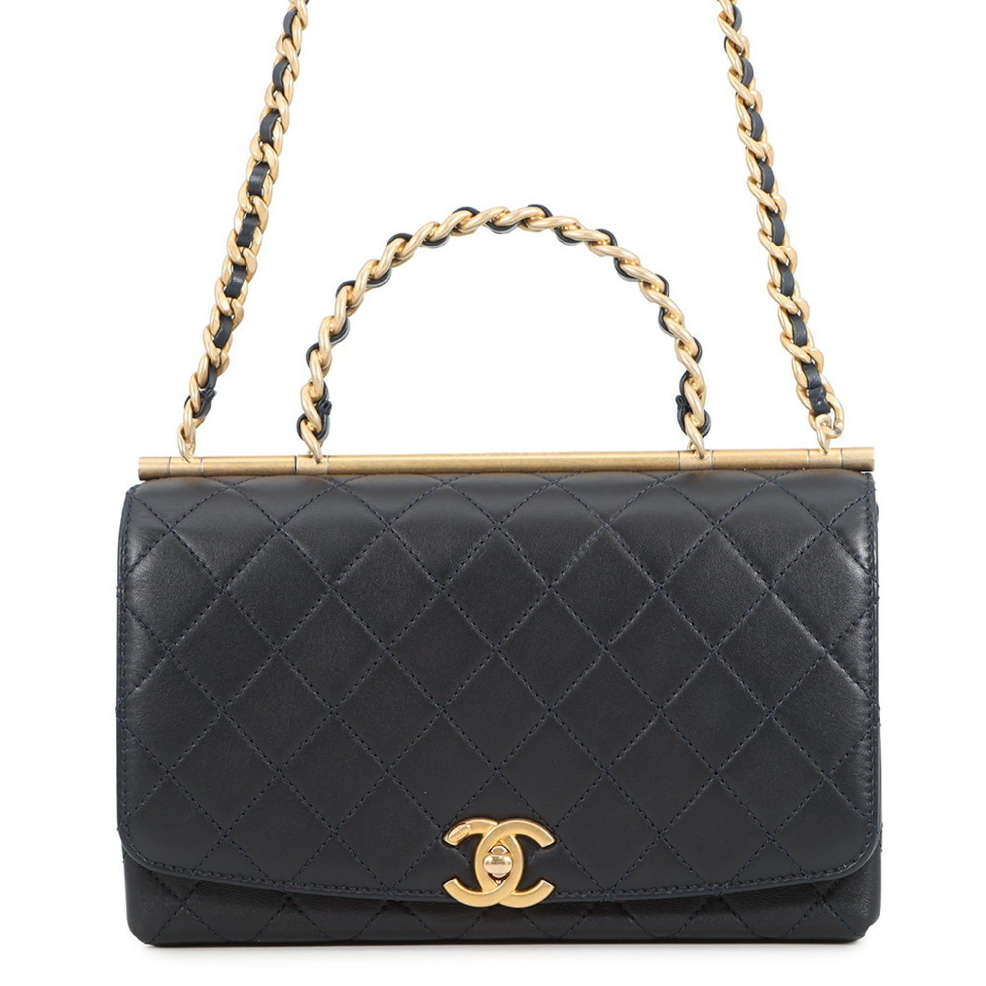 CHANEL Chain Shoulder Bag Matelasse Lambskin AS1749 2-Way