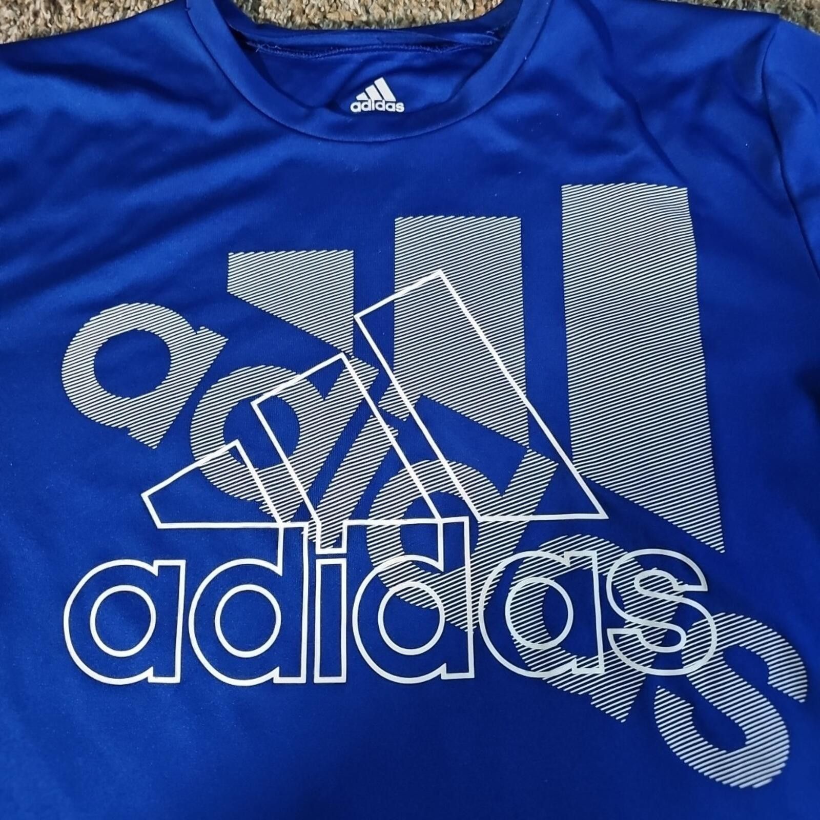 Adidas Adidas L(14/16) Athletic Blue Shirt Size US L / EU 52-54 / 3 - 2 Thumbnail
