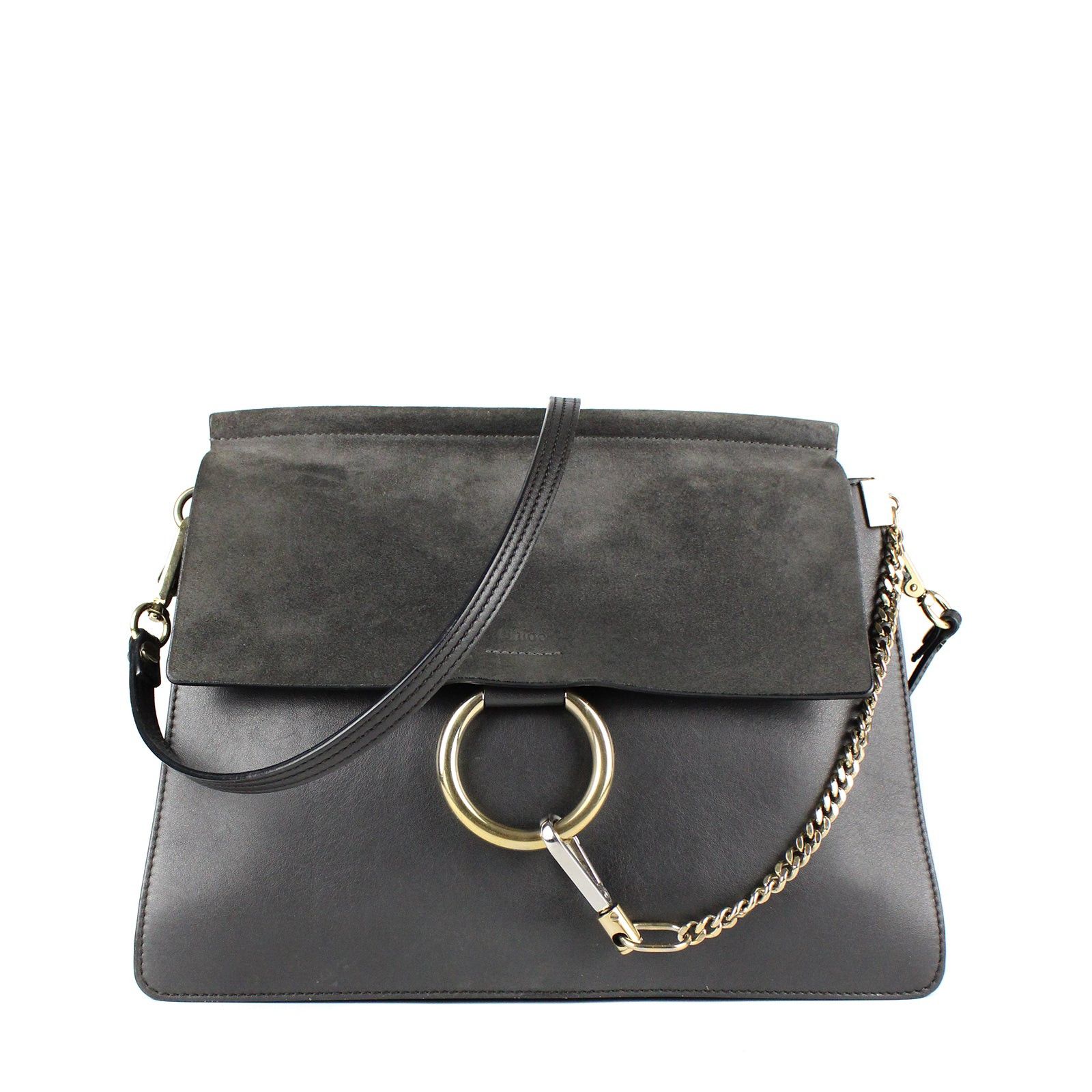 image of Chloe Chloé - Faye Large Bag in Grey, Women's