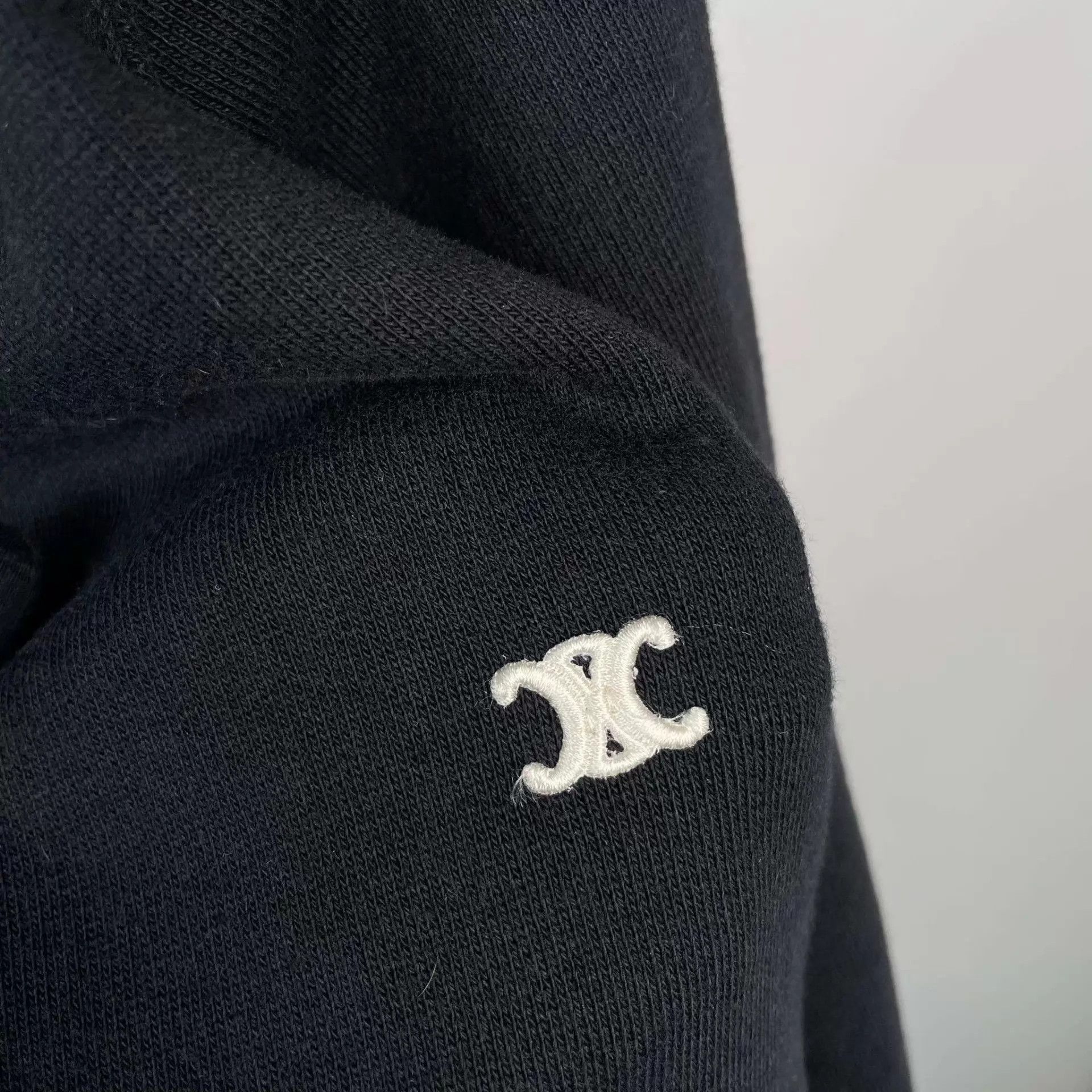 Celine Celine cotton zip hoodie black L 95 new Size L / US 10 / IT 46 - 8 Thumbnail