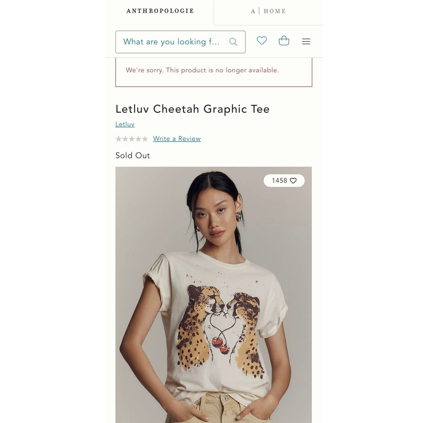 Anthropologie LETLUV for Anthropologie Cheetah Graphic Tee, Size XXS Size XXS / US 00 / IT 34 - 6 Thumbnail