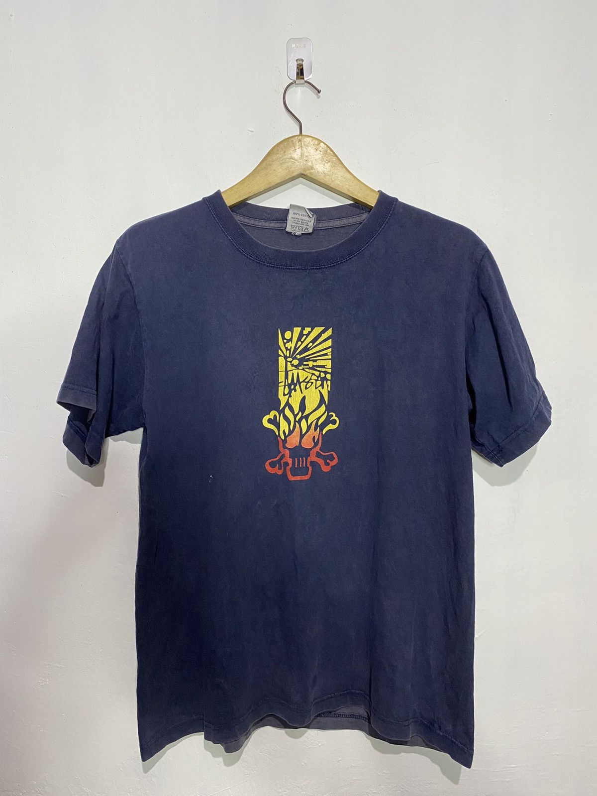 Stussy × Vintage Vintage Stussy skull Flame Box tshirts skate style Size US M / EU 48-50 / 2 - 1 Thumbnail
