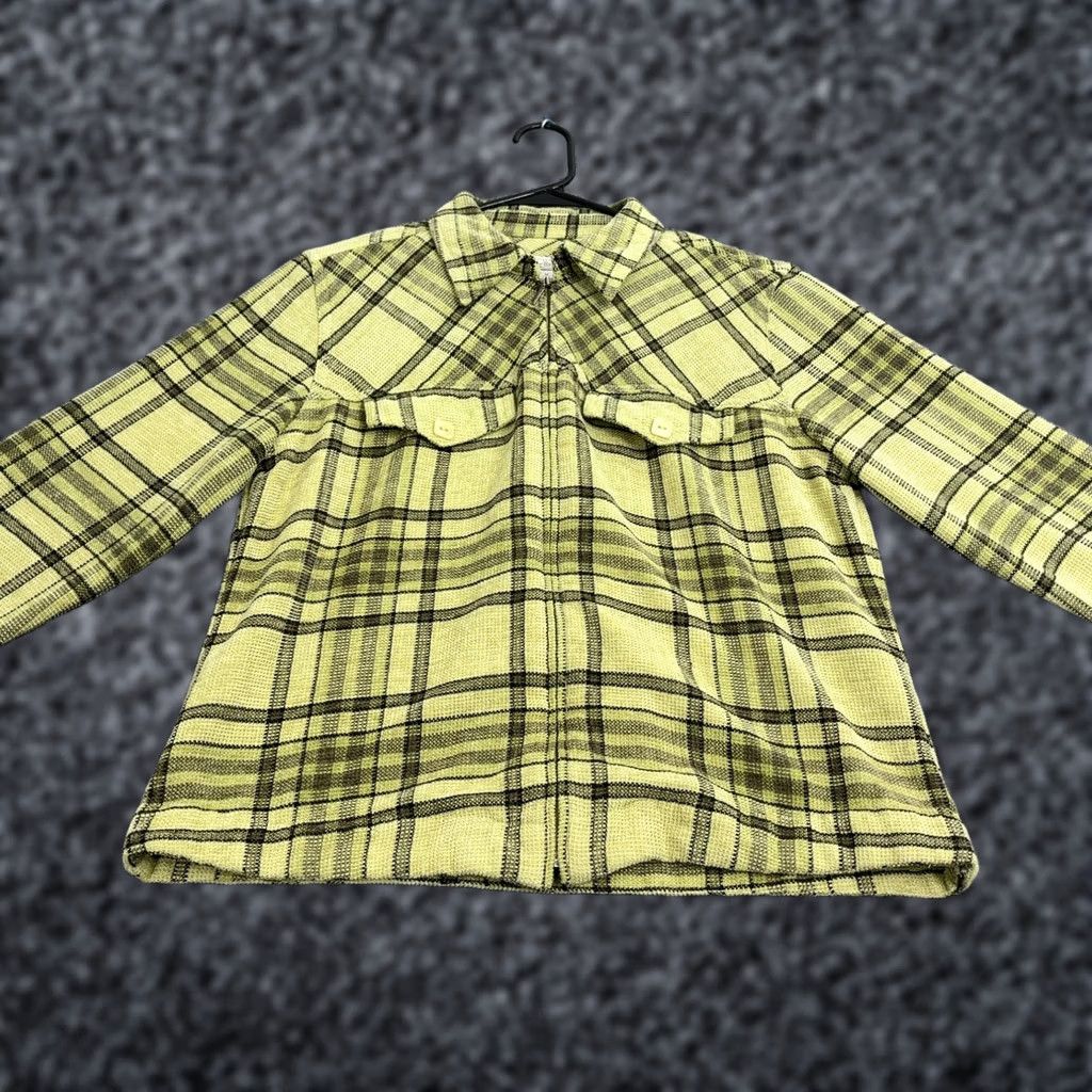 Vintage Christopher & Banks Jacket Womens M Green Yellow Plaid Full Zip Shacket Casual Size M / US 6-8 / IT 42-44 - 1 Thumbnail